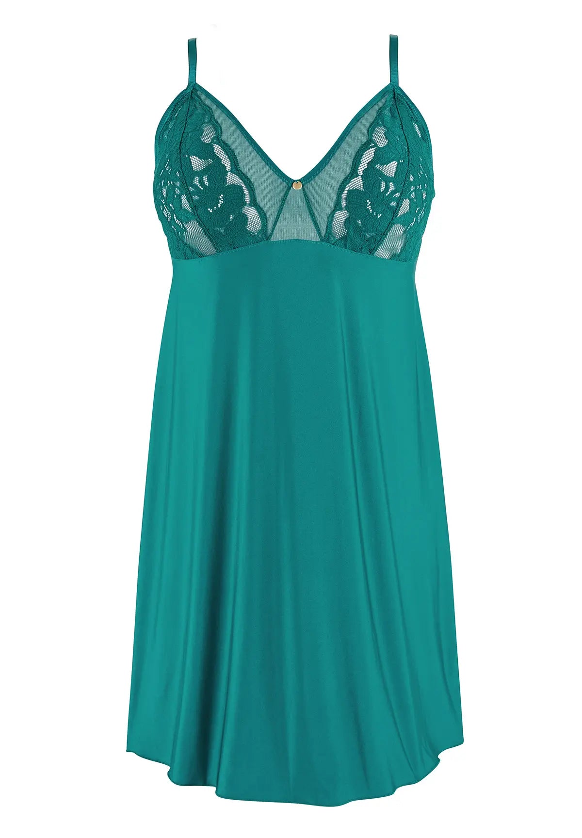 Smaragdgroene romantische nachtjapon