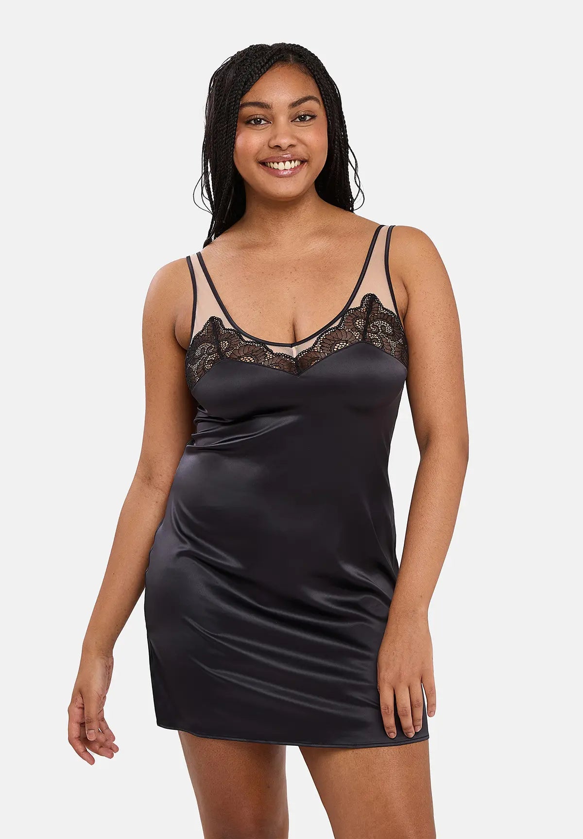 Nachtjapon Serena Zwart / Nude