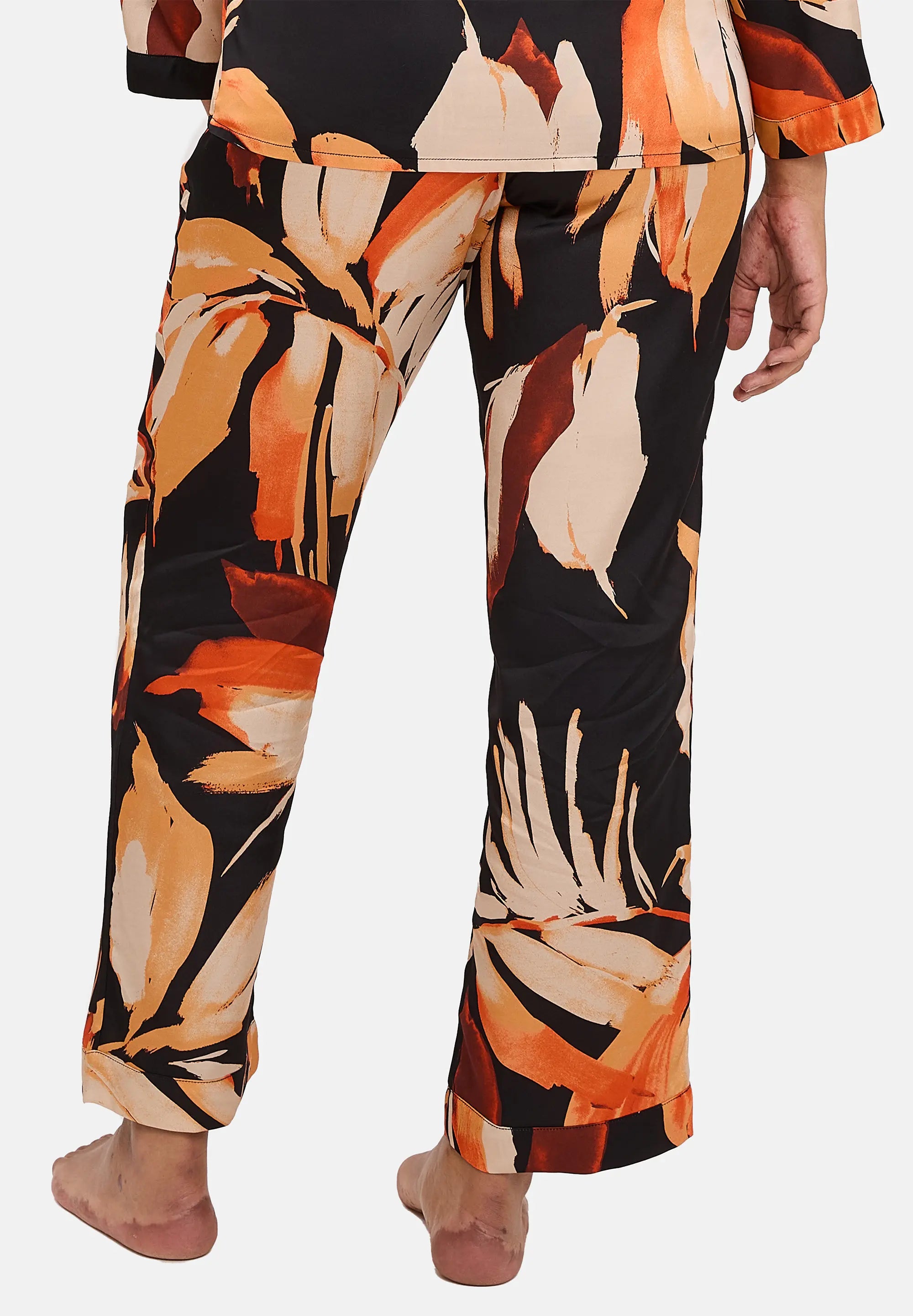 Broek Pure Chic Zwart Bladprint