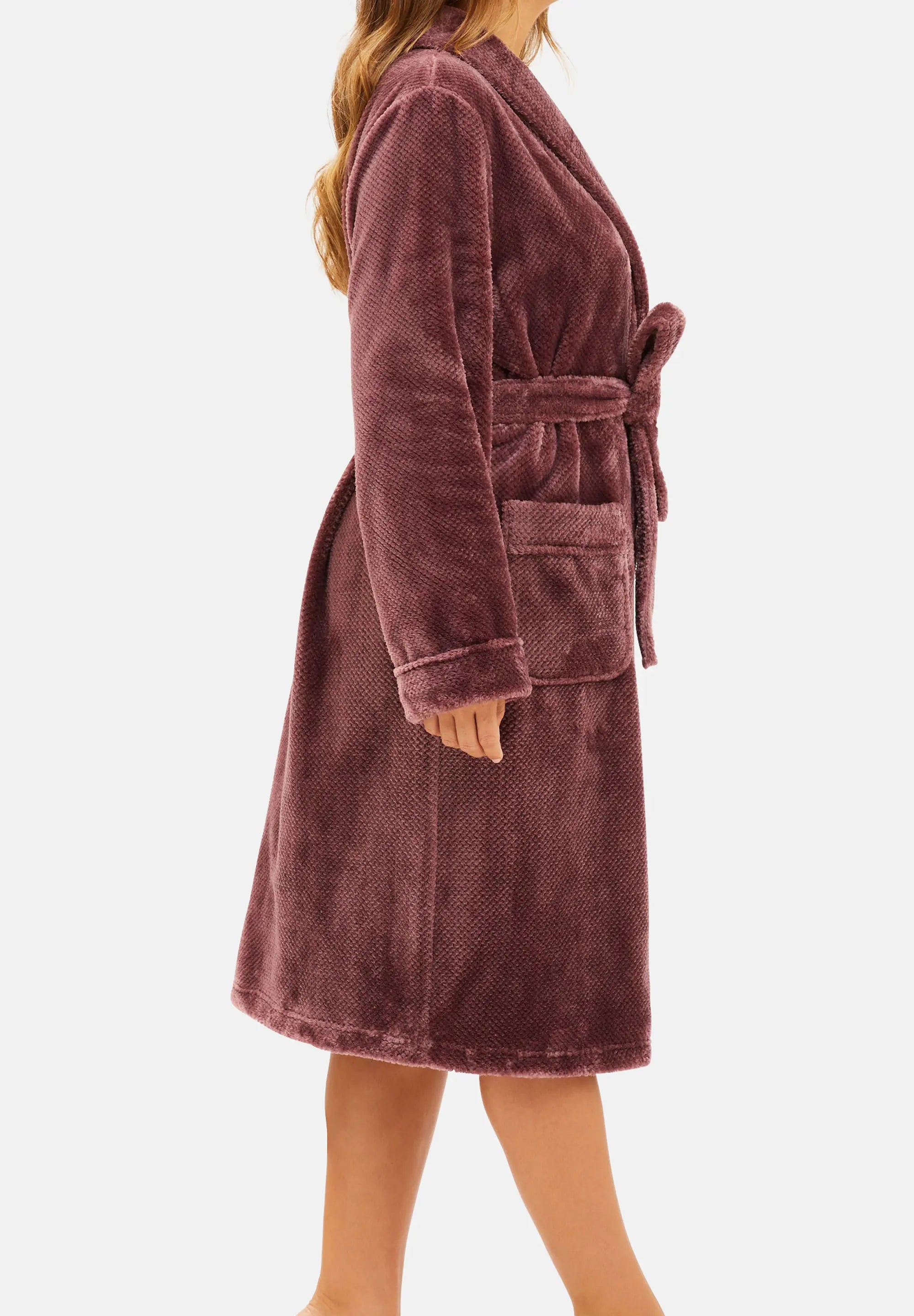 Dream Fleece-Bademantel Rosa Taupe