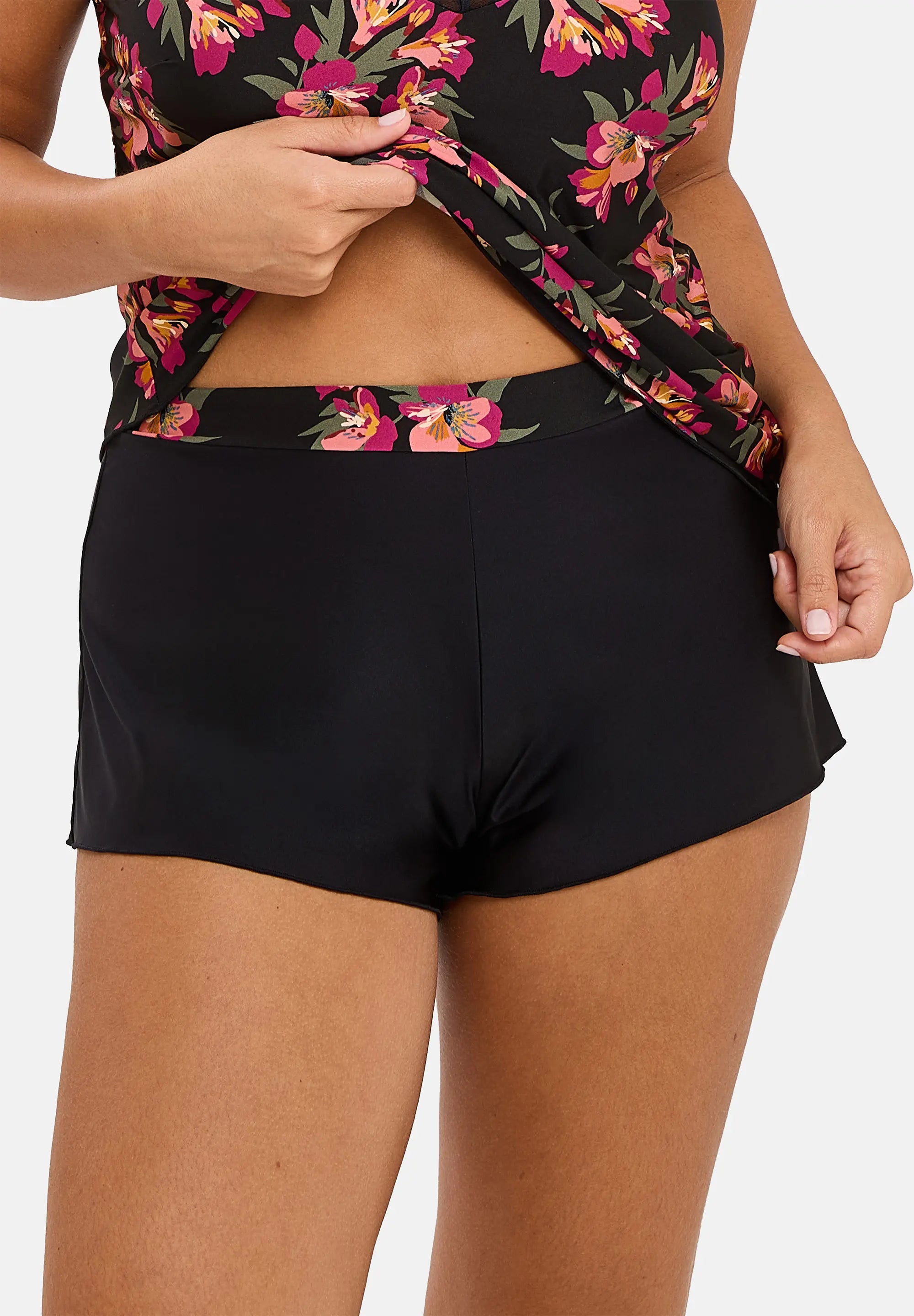 Short Oriane Zwart & Roze Boeketten