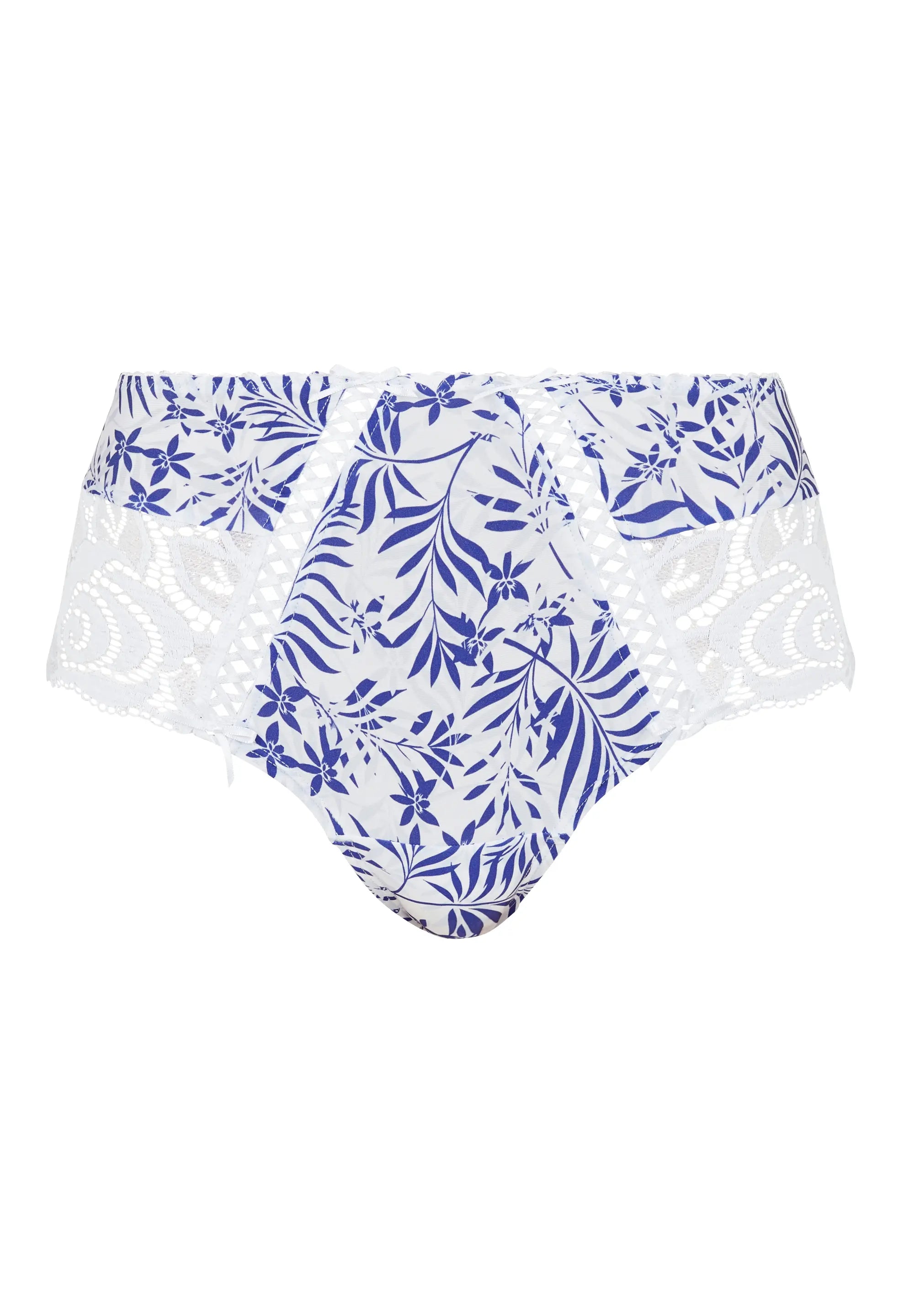 Shorty Amélie Print Feuillage Bleu