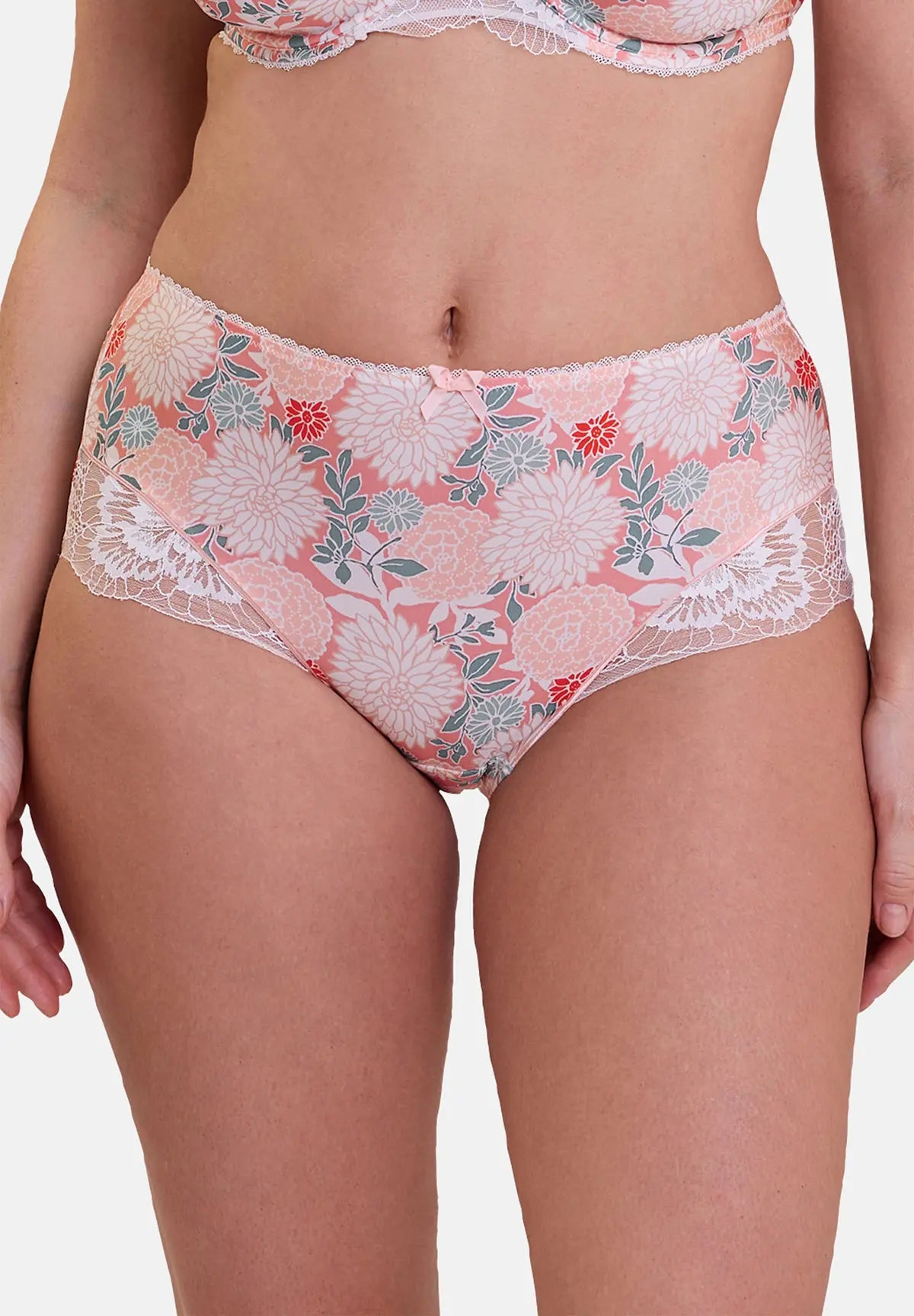 Aurélie Shorty met lichte Dahlia-print