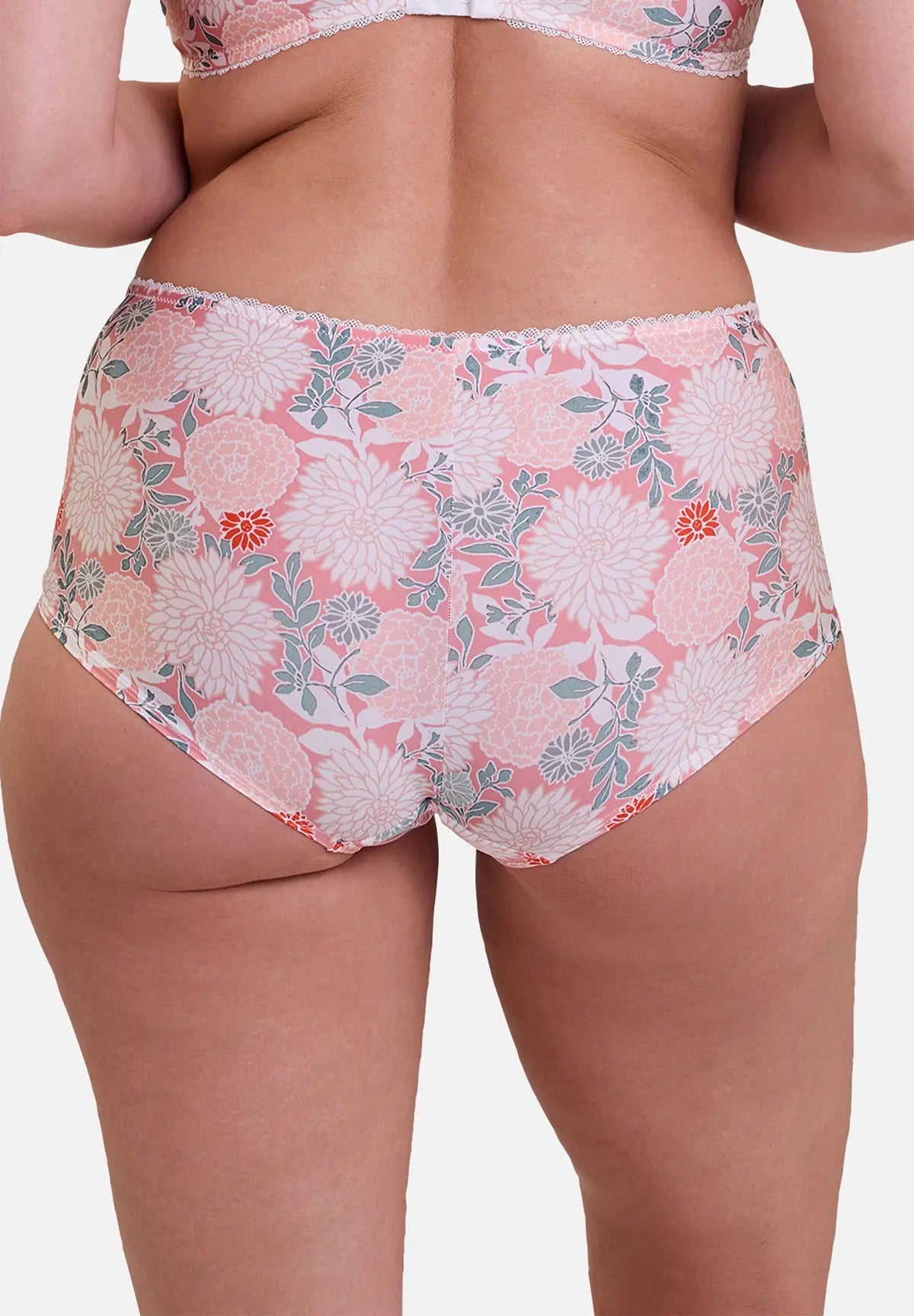 Aurélie Shorty met lichte Dahlia-print
