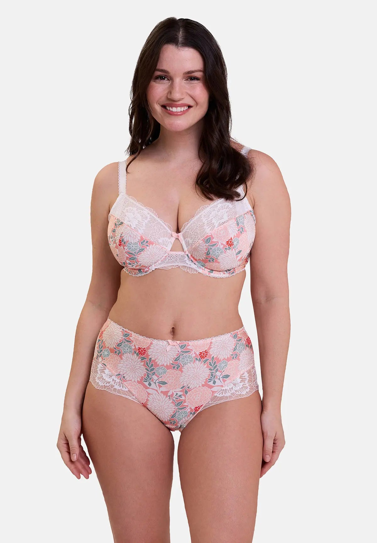 Aurélie Shorty met lichte Dahlia-print