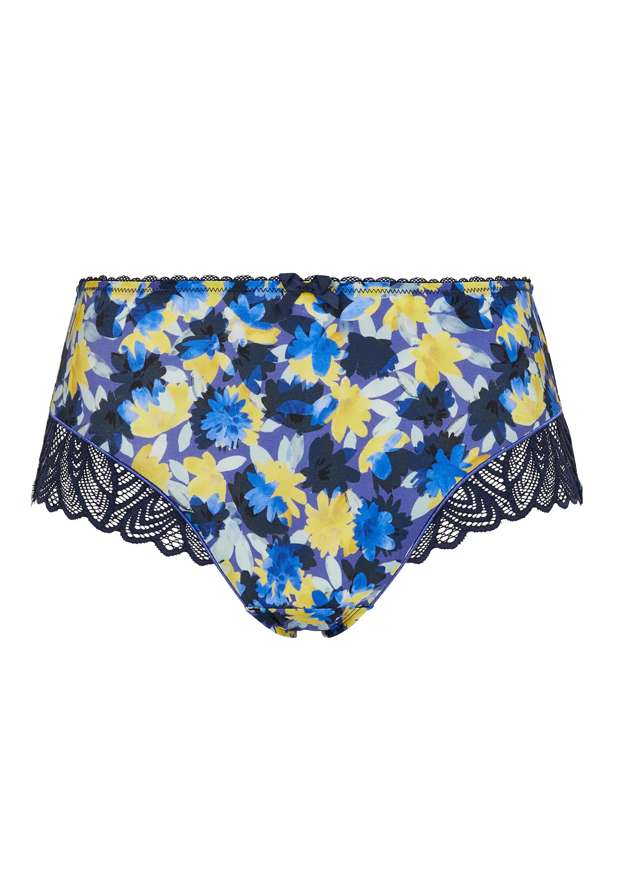 Shorty Célia Fleurs Bleues & Jaunes