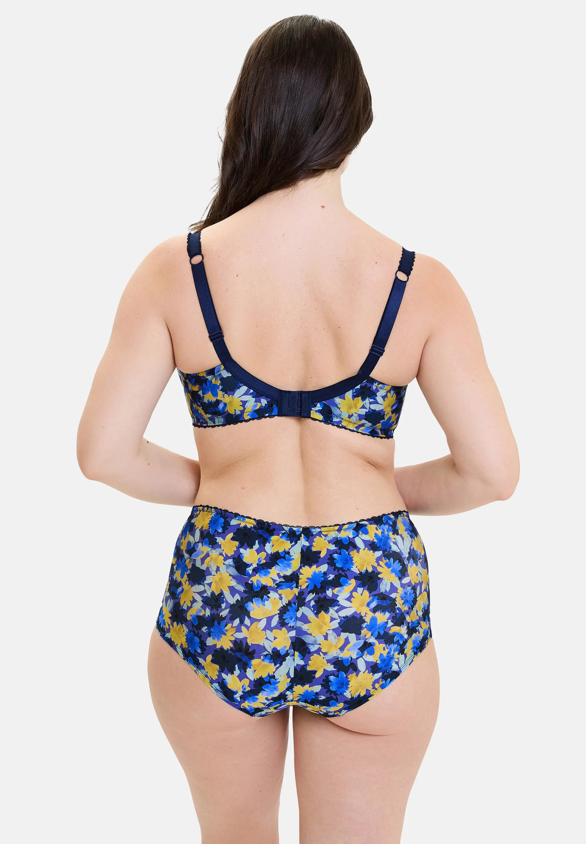 Shorty Célia Fleurs Bleues & Jaunes