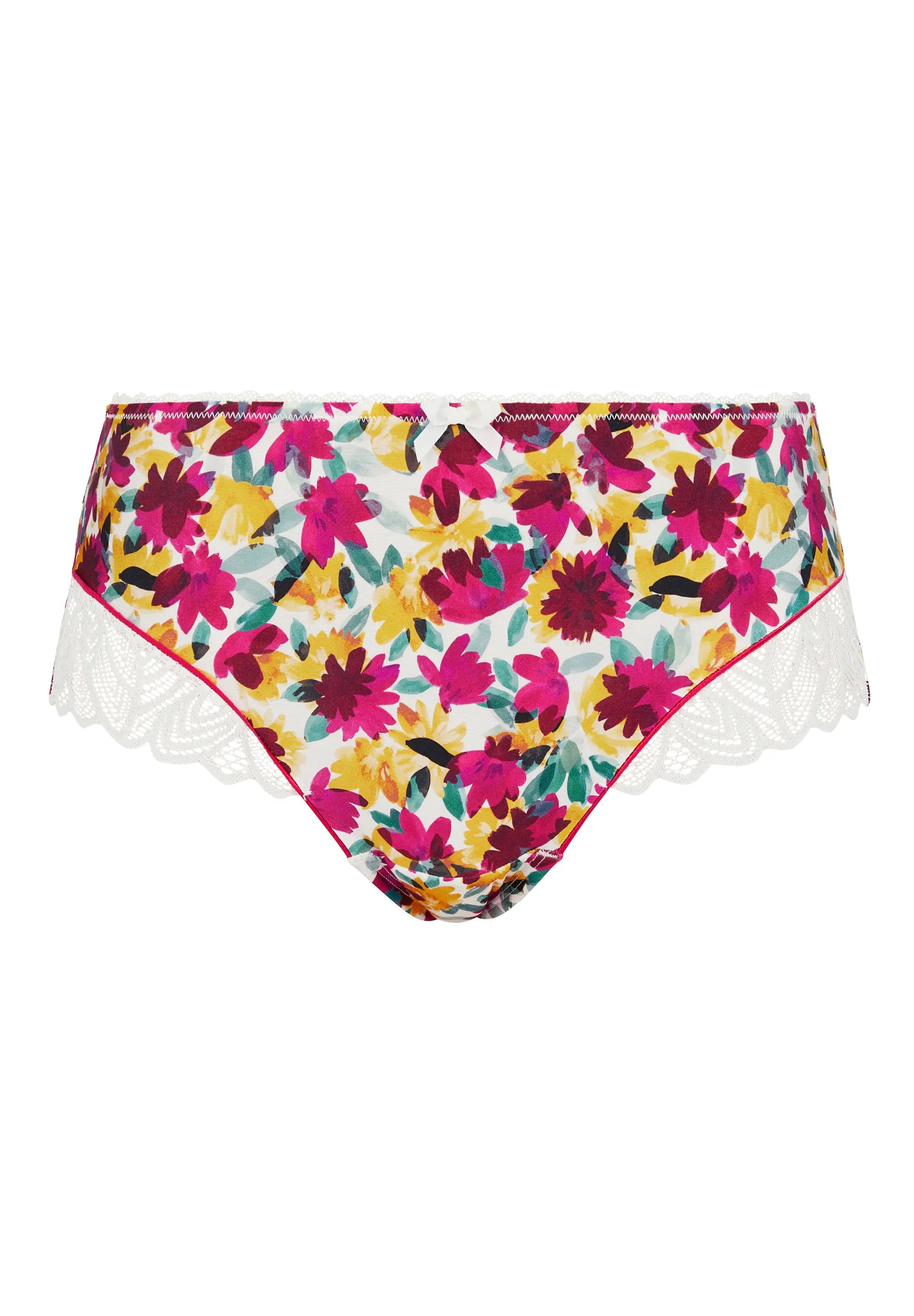 Shorty Célia Fleurs Rouges & Jaunes