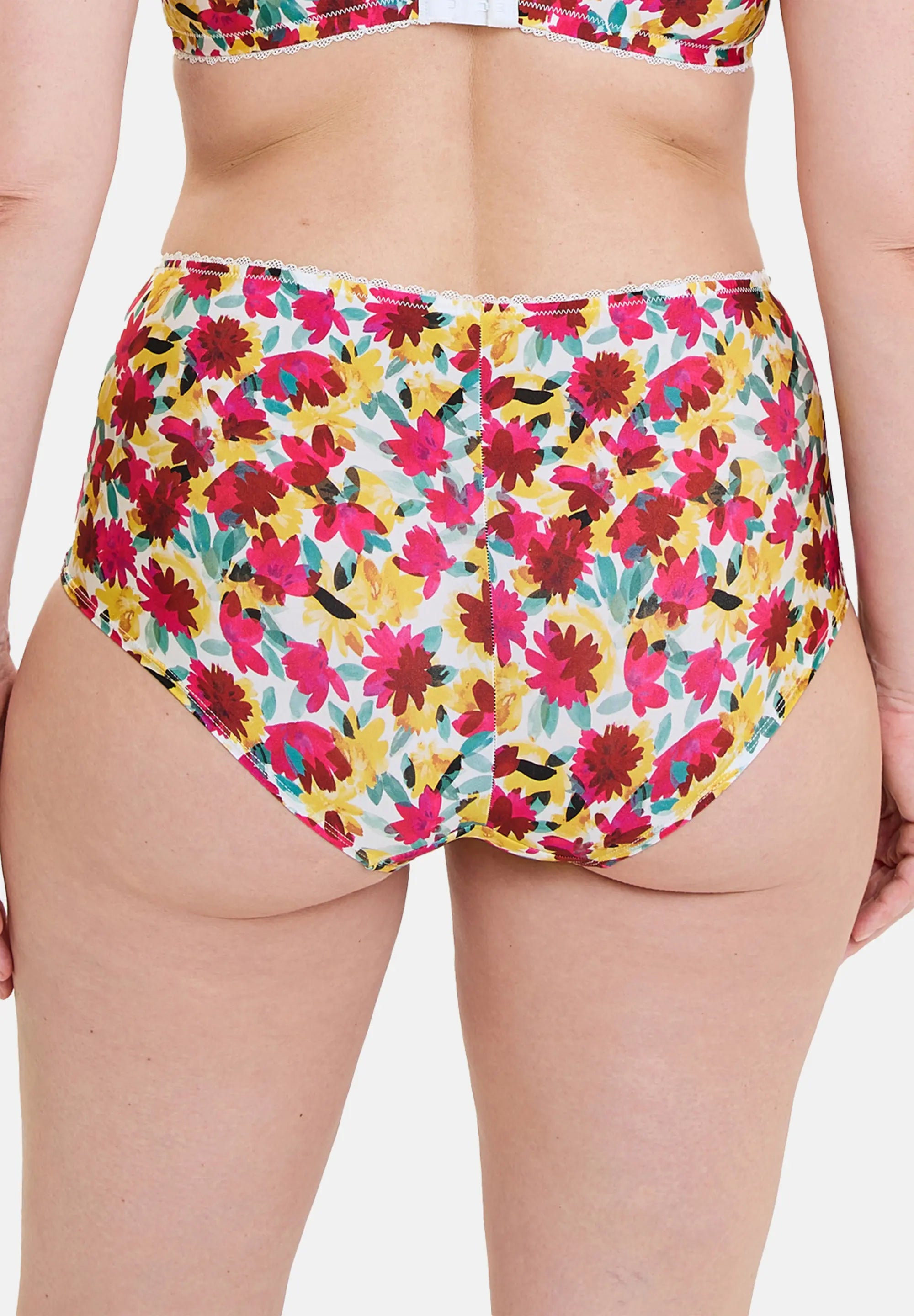 Shorty Célia Fleurs Rouges & Jaunes