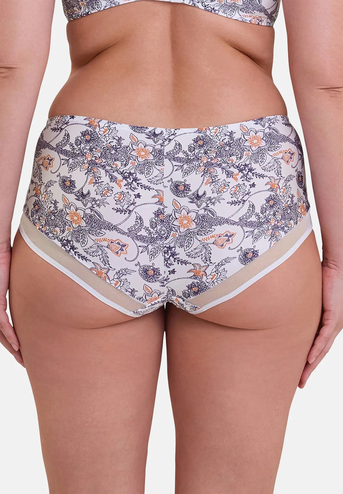 Shorty Complice Imprimé Paisley Mûre et Mandarine