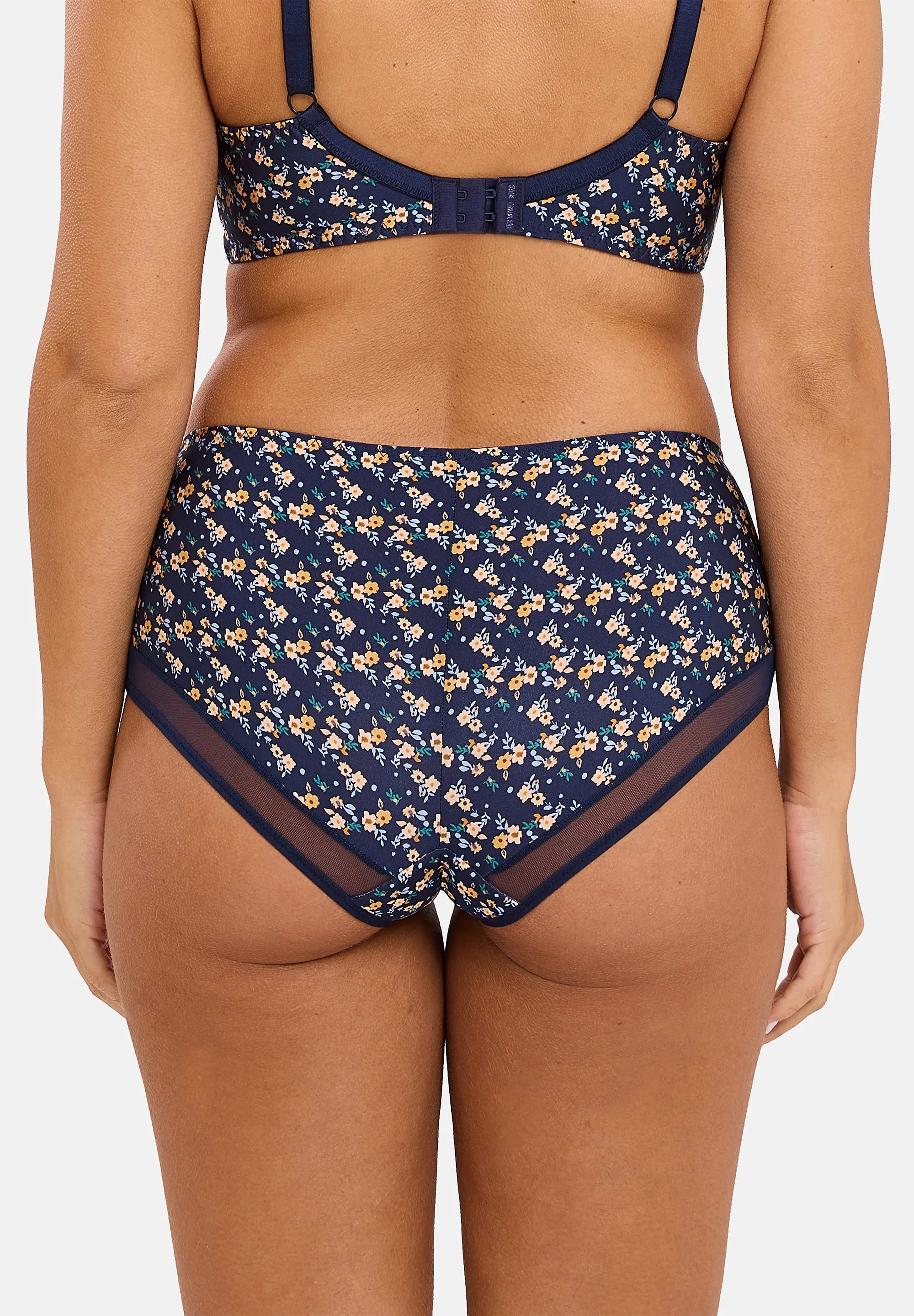 Shorty Complice met Liberty-print Marineblauw