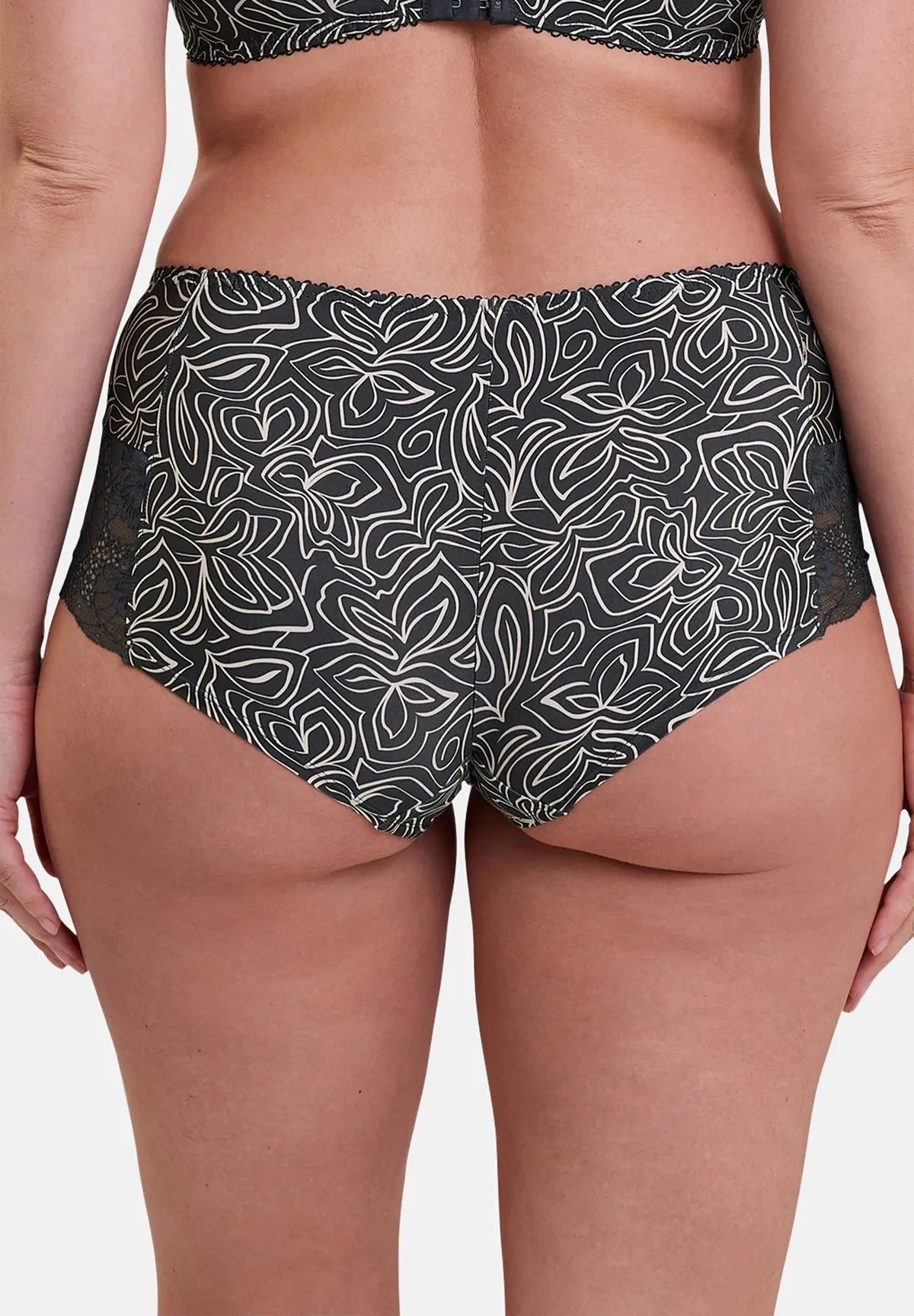 Damen-Hipster Hélène mit grafischem Muster in Anthrazit