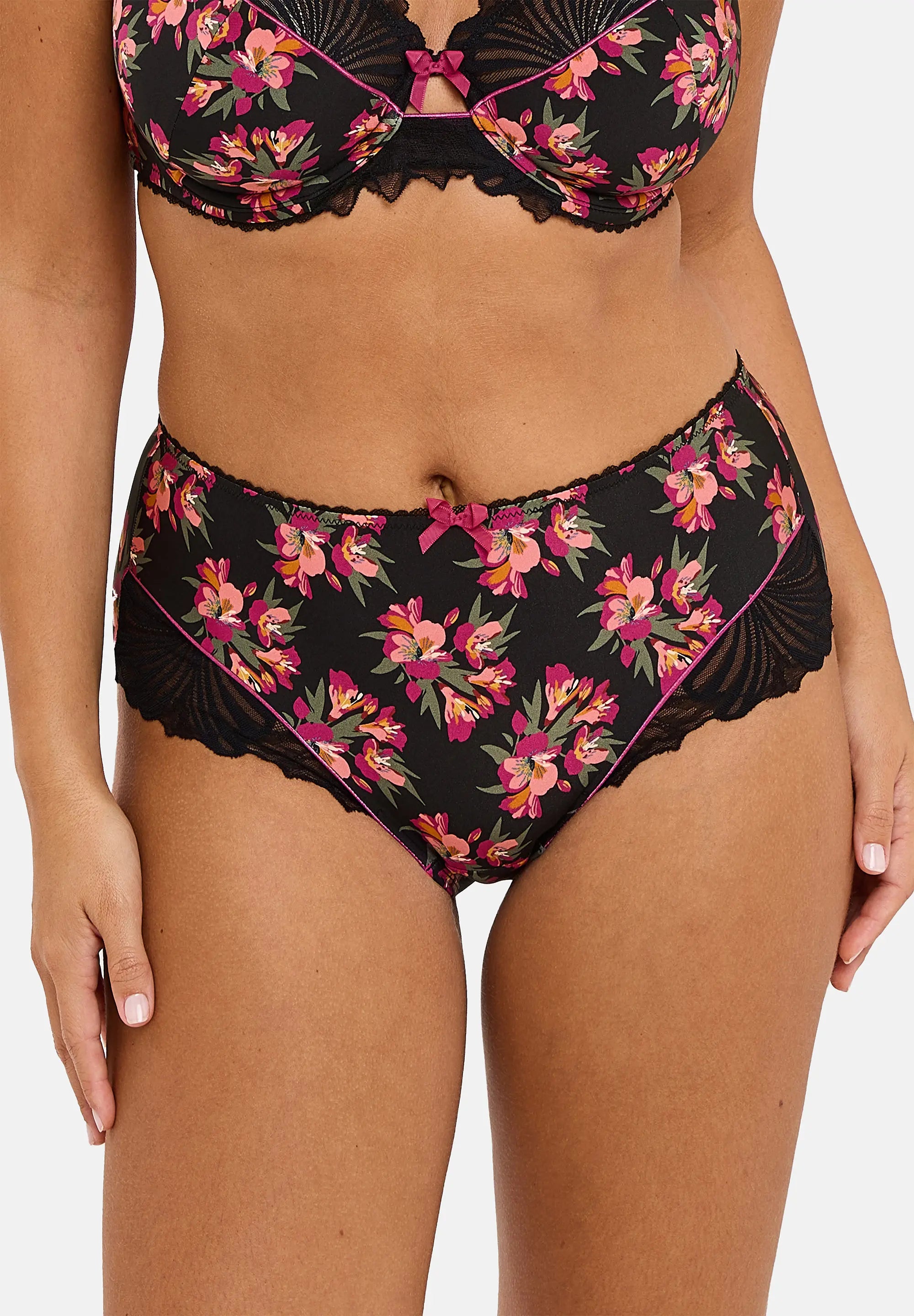 Shorty Oriane Zwart & Roze Boeketten