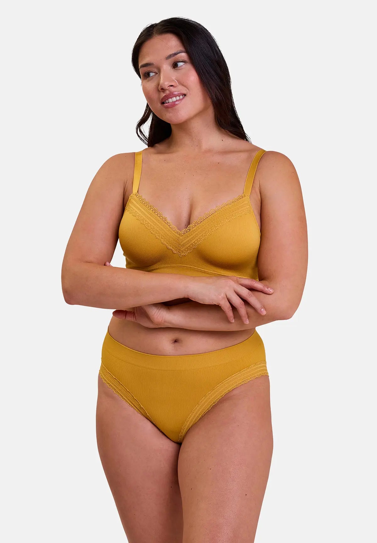 Brassière sans armatures Agathe Jaune de Chine