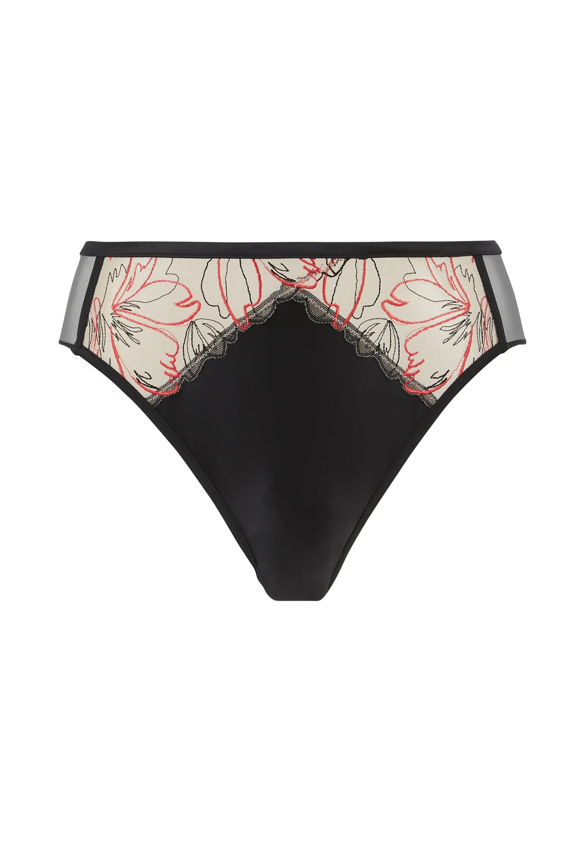 Slip Alberta Nero & Rouge Papavero