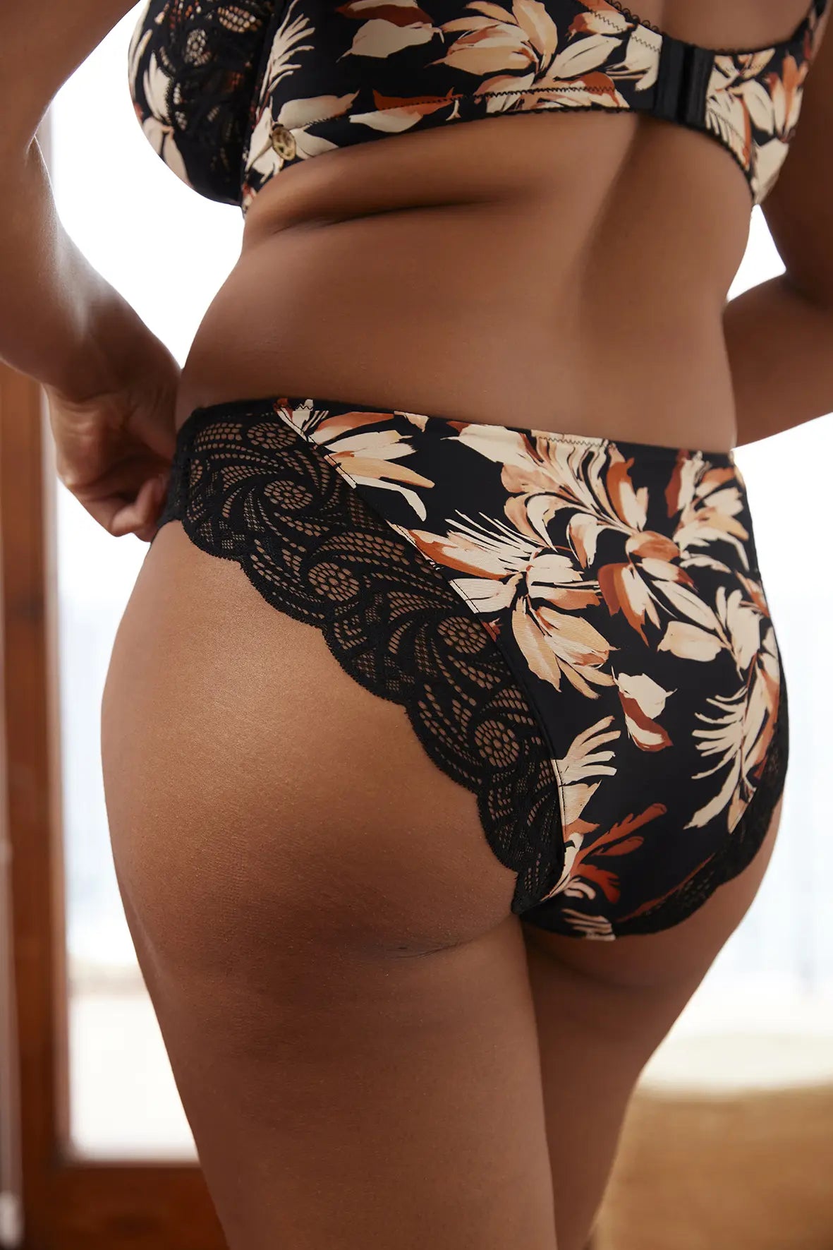 Slip Ariane Fantaisy Bladprint & Zwart