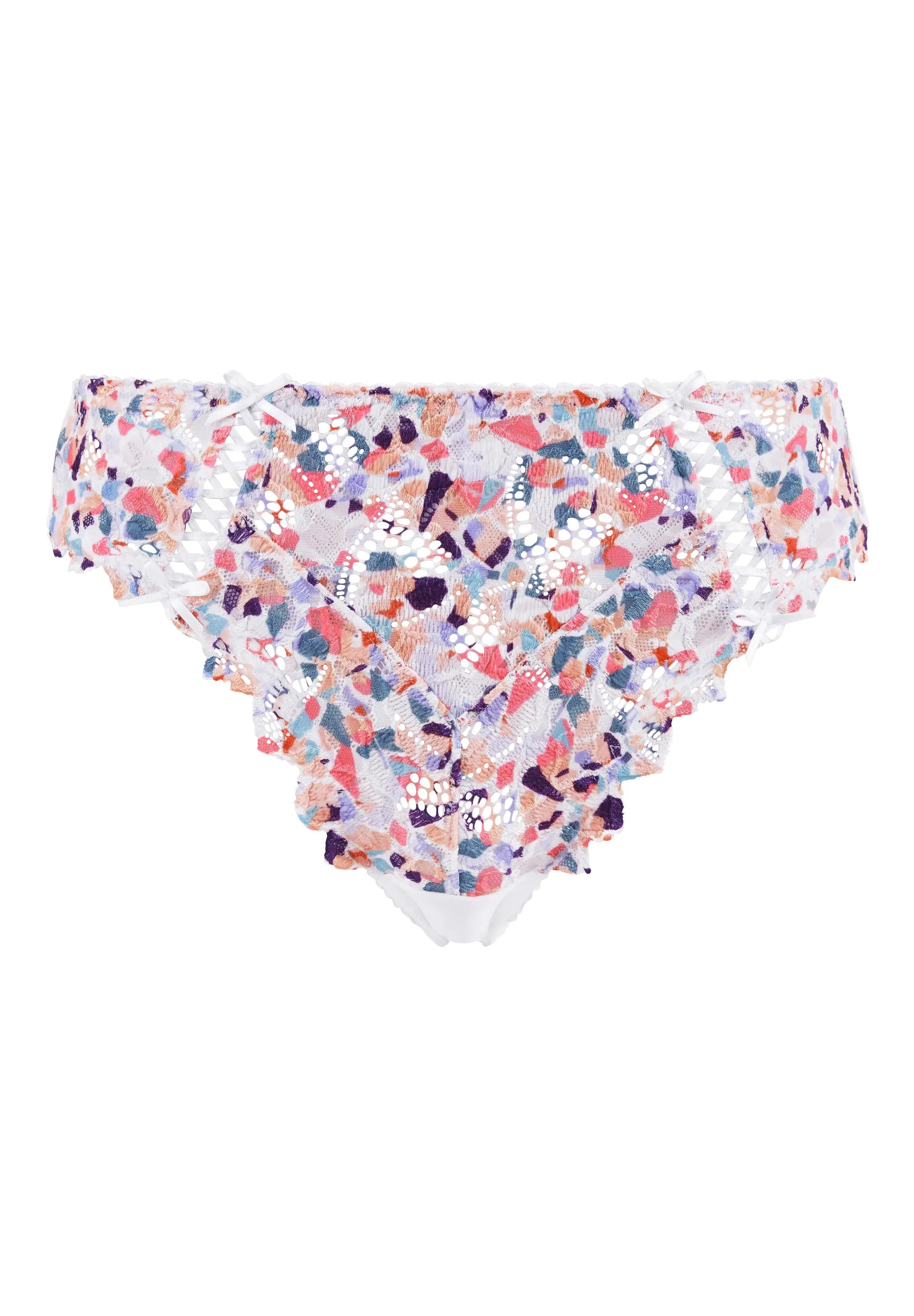 Slip Arum Mosaïc Stampato Minerali Multicolore