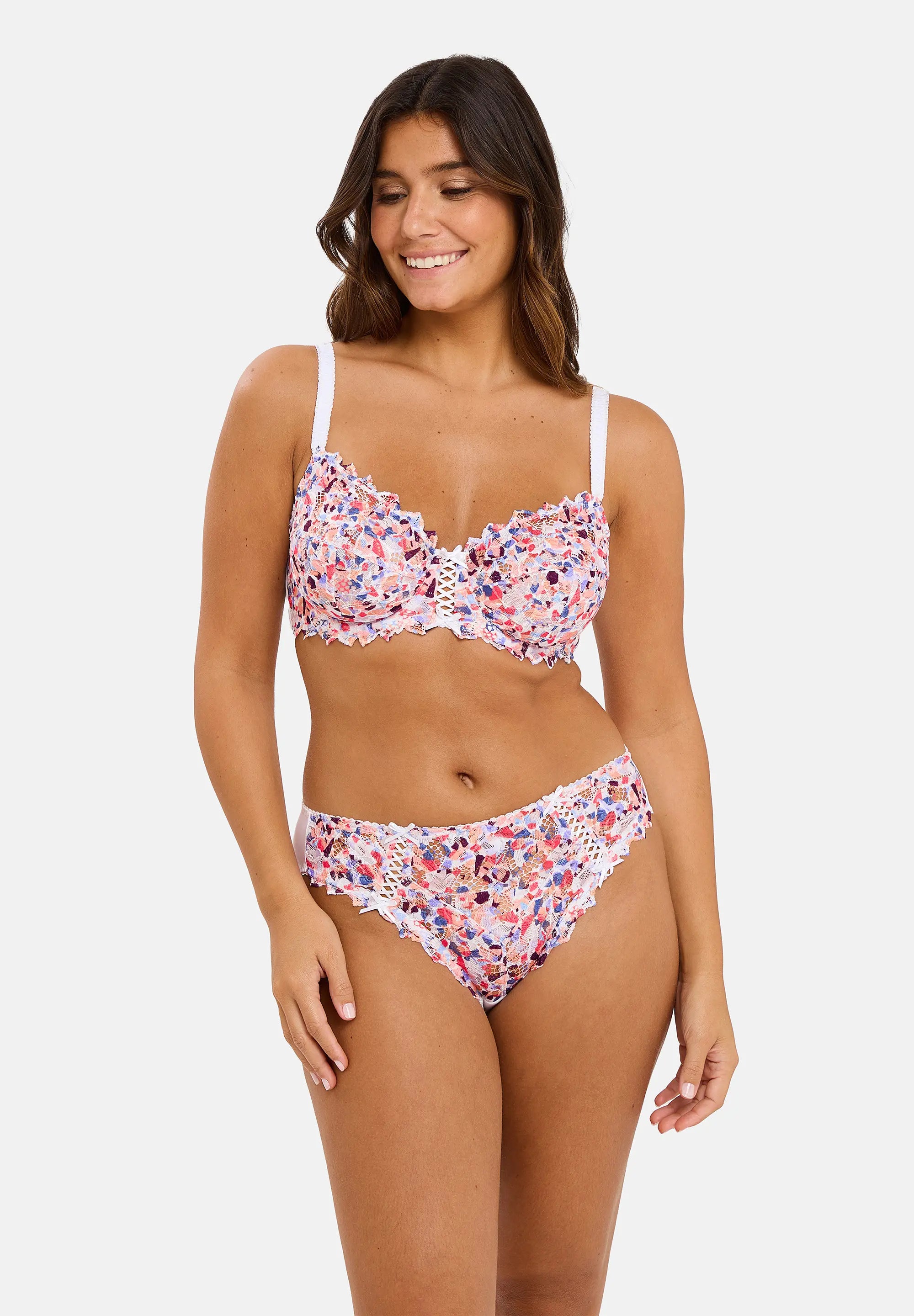 Slip Arum Mosaïc Stampato Minerali Multicolore