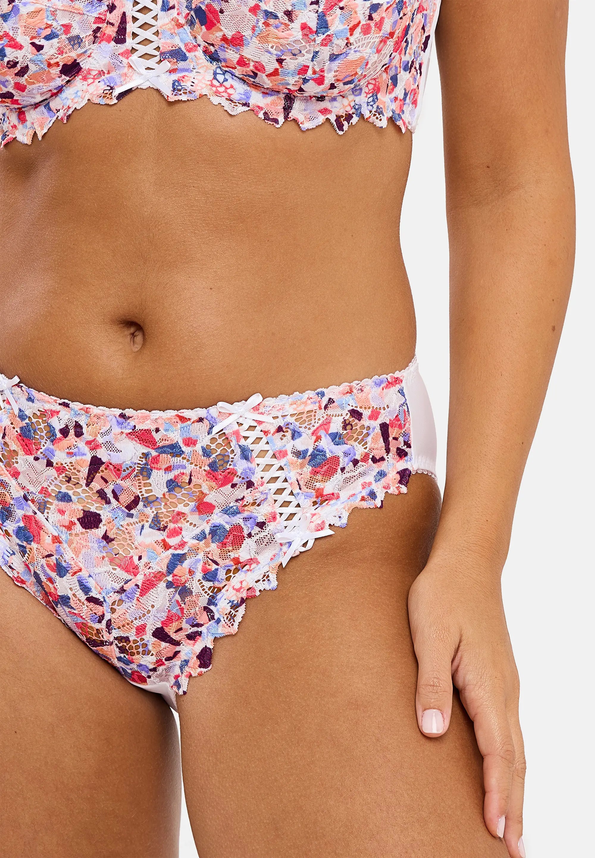 Slip Arum Mosaïc Stampato Minerali Multicolore