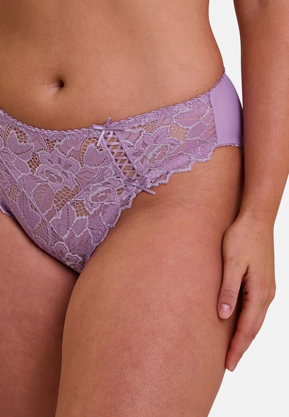 3er Set Slips Arum Mandarinenorange, Lavendel und Blau