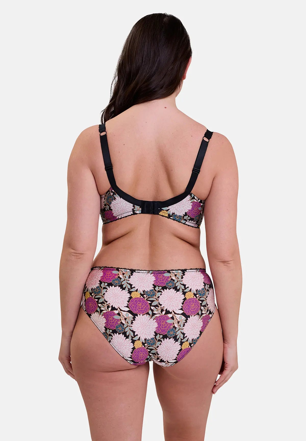 Aurélie Slip Donker Dahlia Print