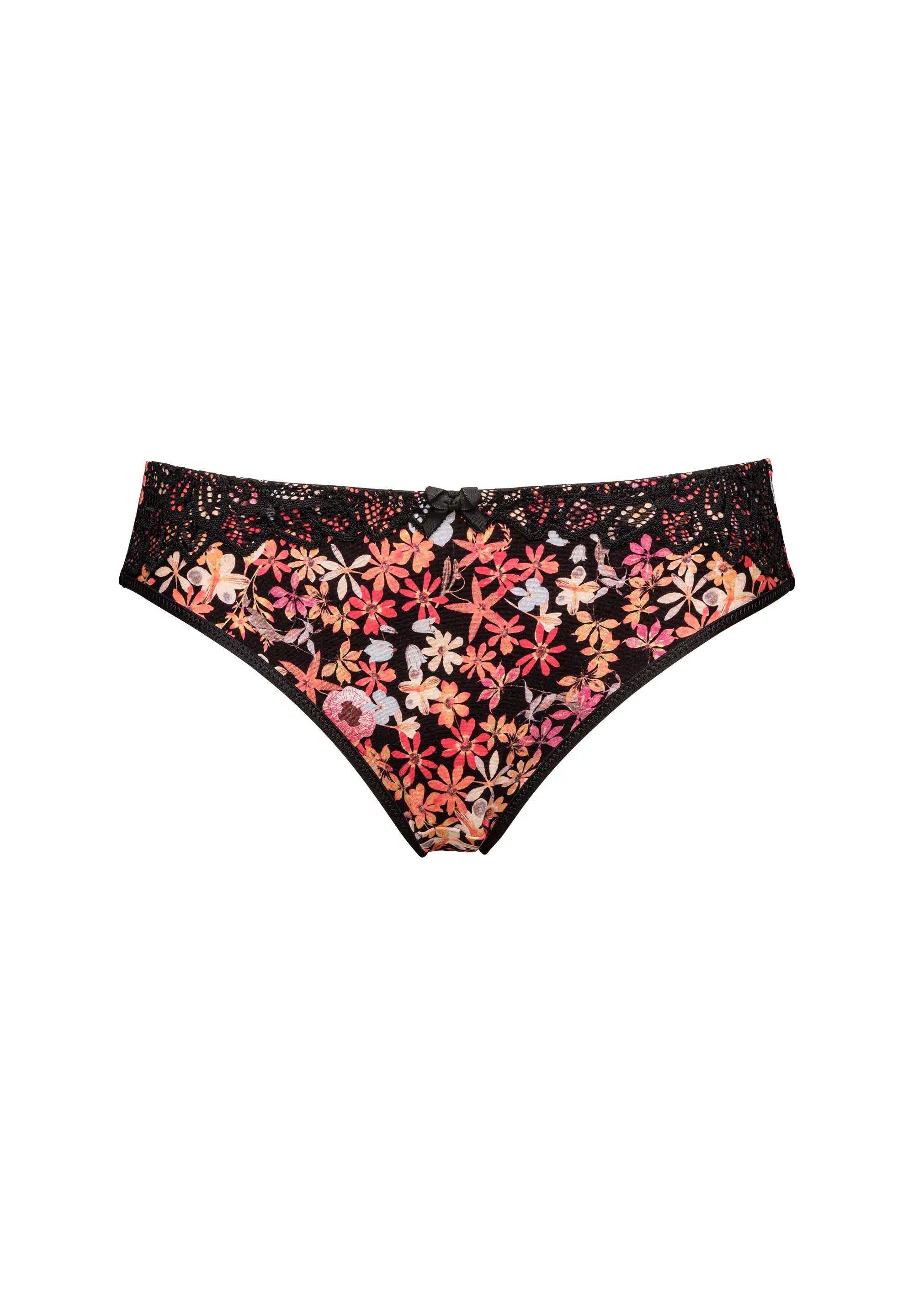 Packshot slip pour femme à motif floral multicolore