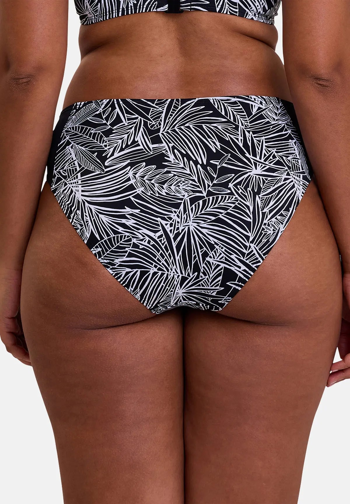 Slip de bain pour femme - imprimé palmier - vu de dos