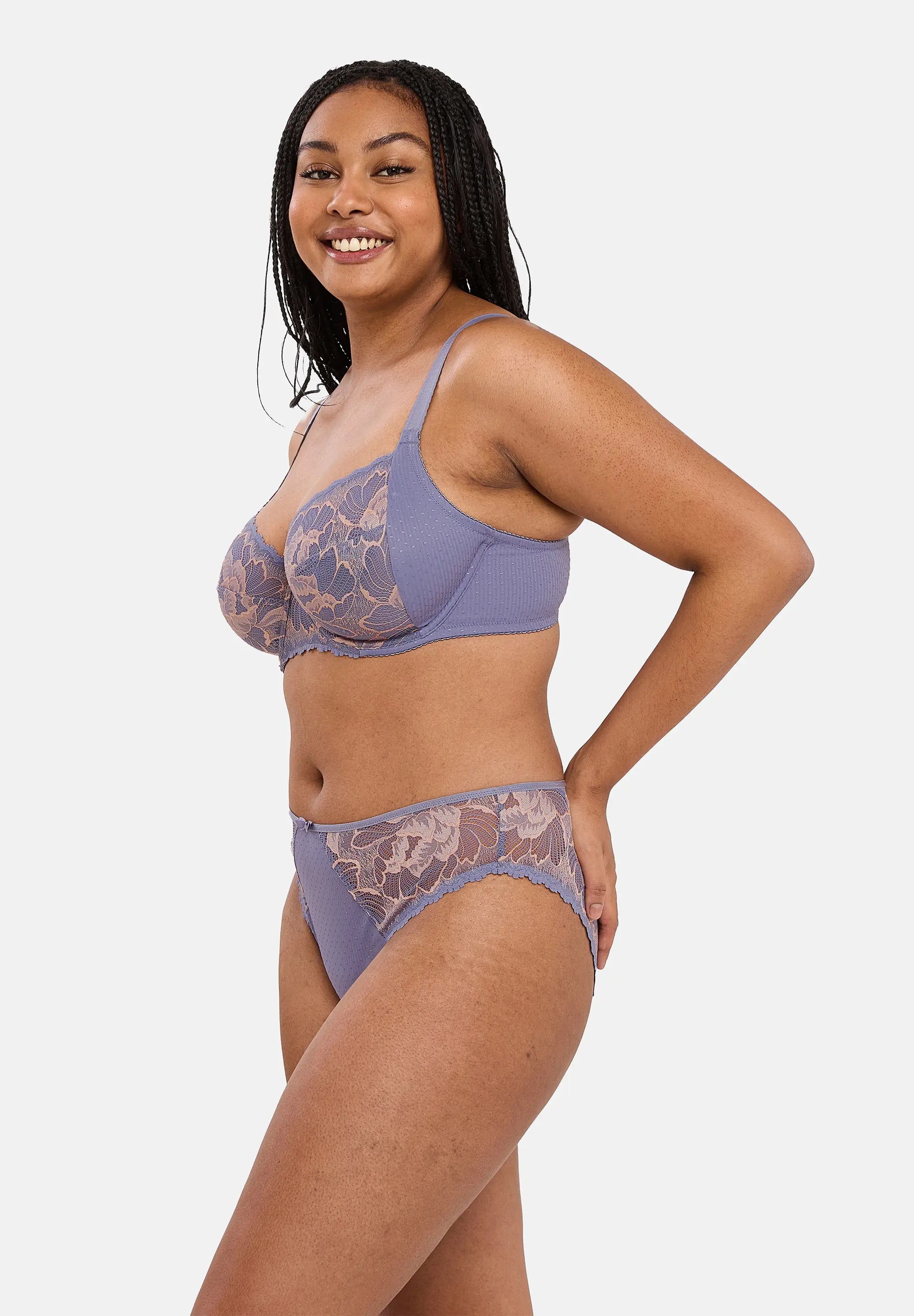 Slip Capucine Grijs & Zacht Roze