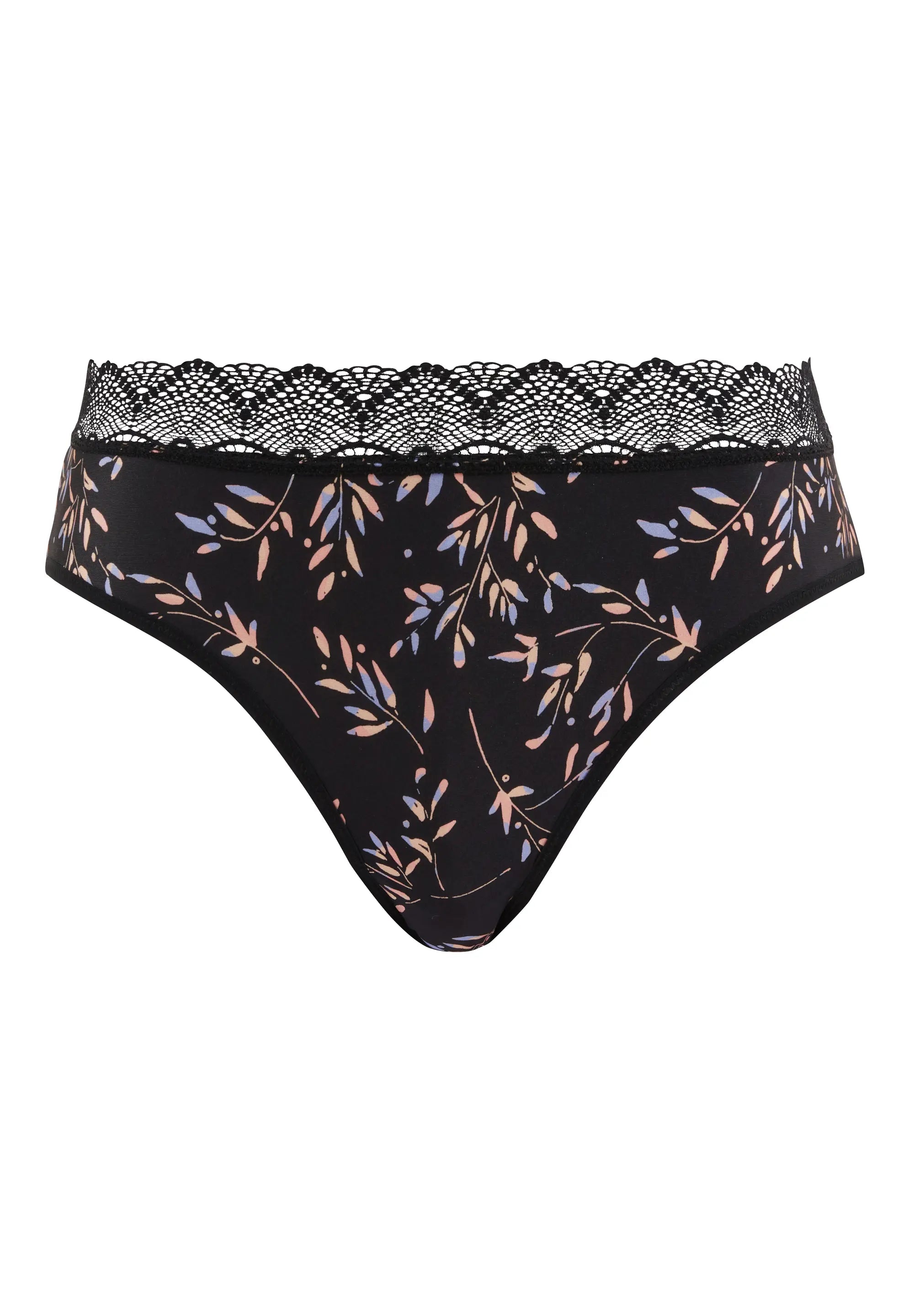 Slip Colline Stampate Foglie Scure