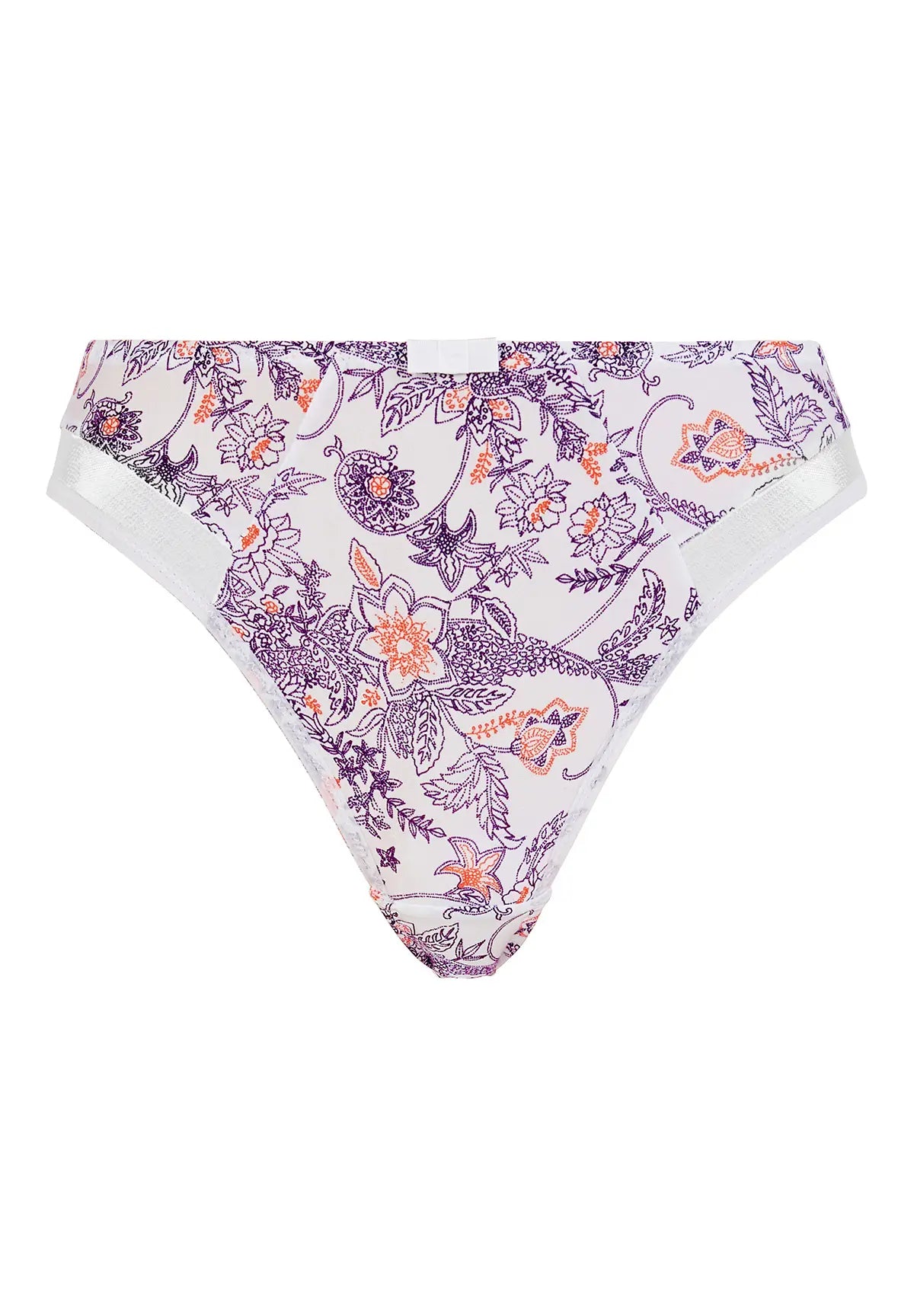 Slip Complice Imprimé Paisley Mûre et Mandarine