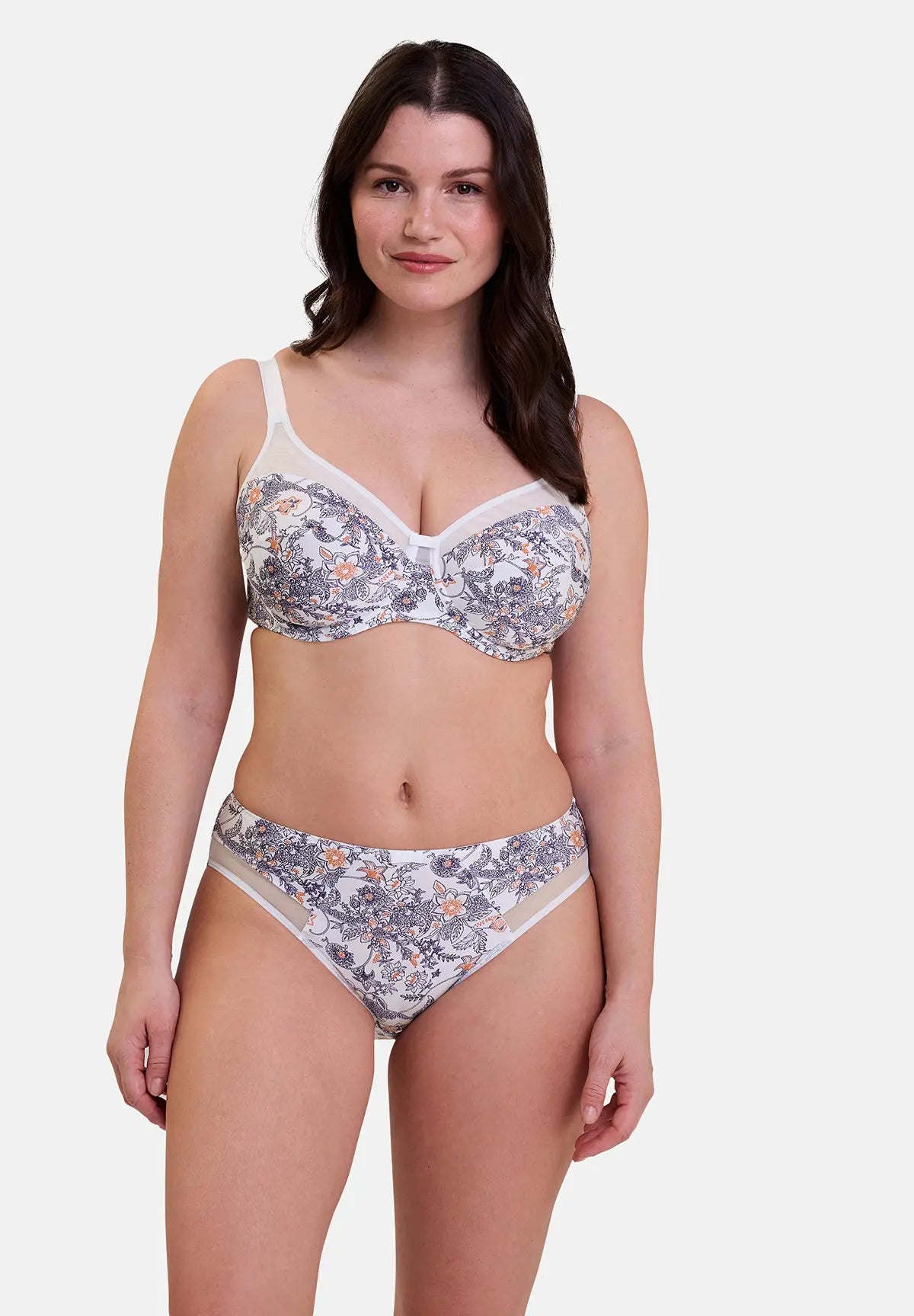 Slip Complice Imprimé Paisley Mûre et Mandarine