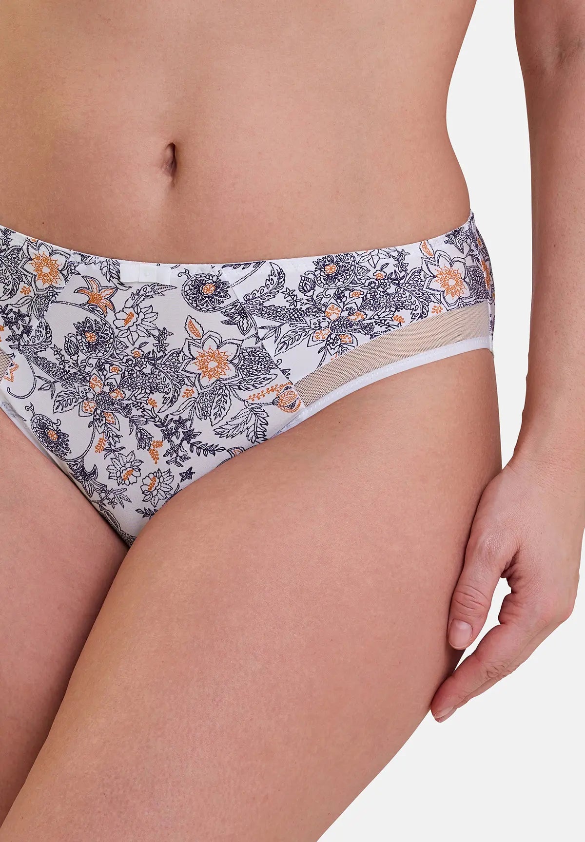 Slip Complice Imprimé Paisley Mûre et Mandarine