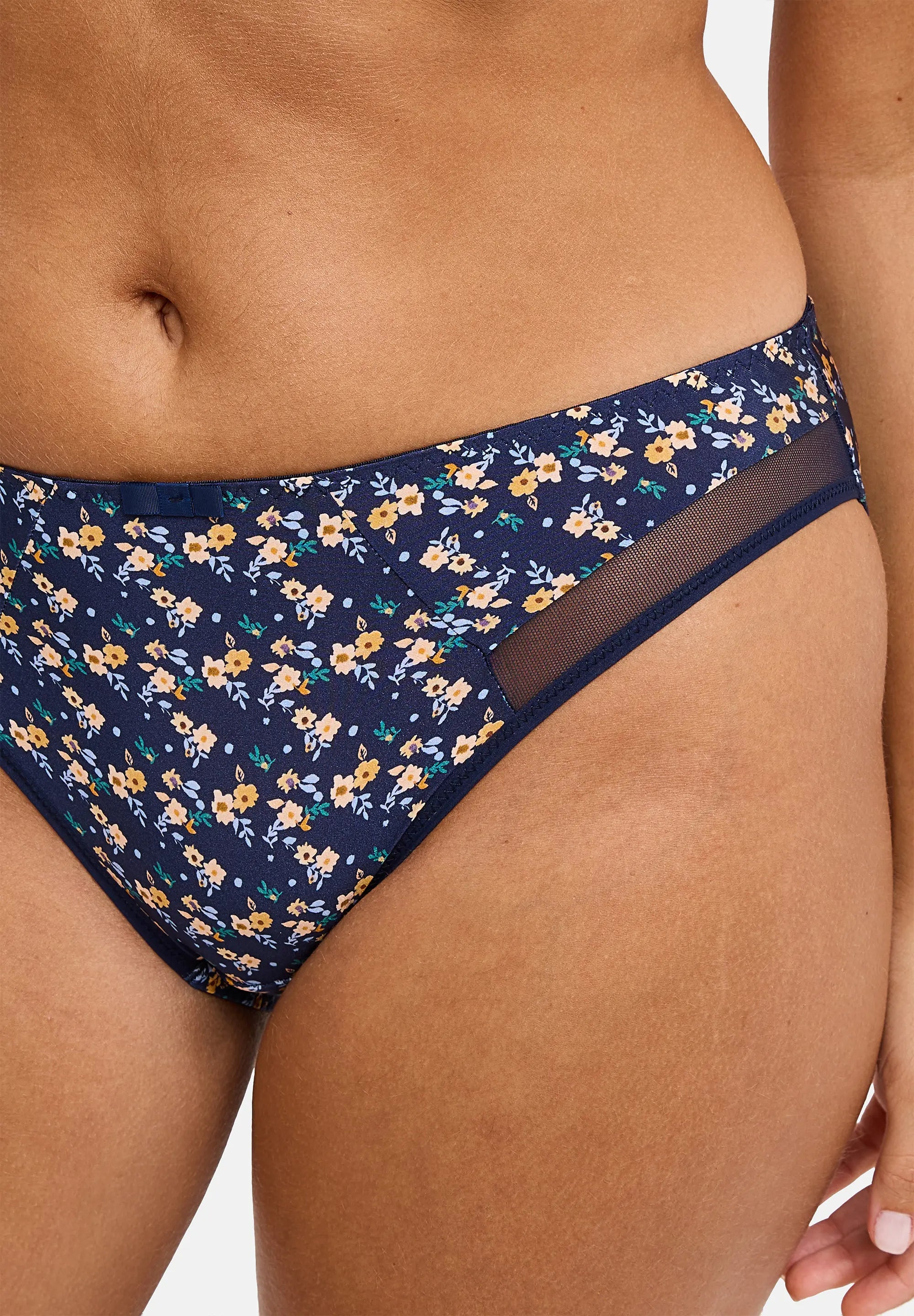 Slip Complice Imprimé Liberty Bleu Marine