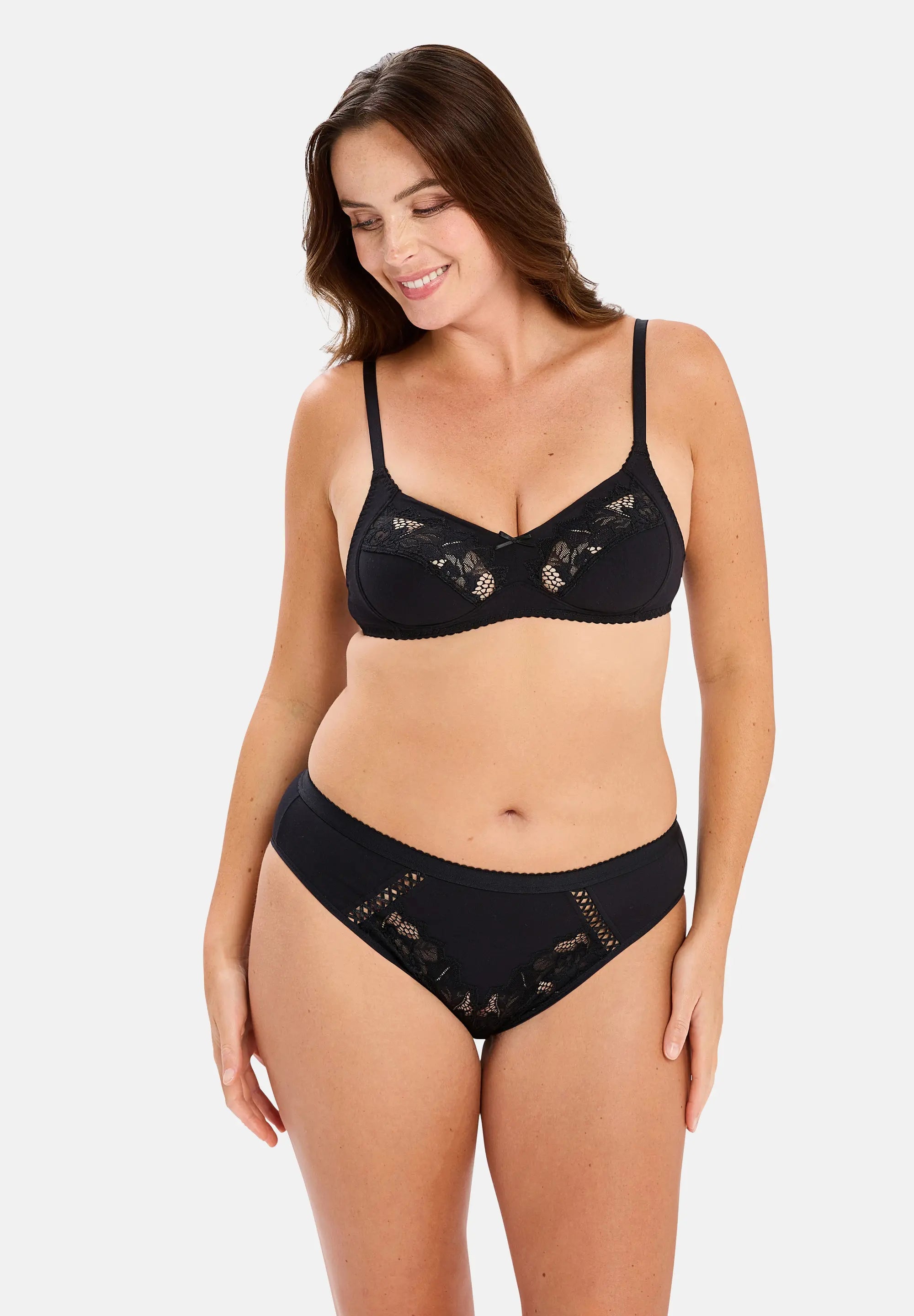 Slip Coton d'Arum Noir