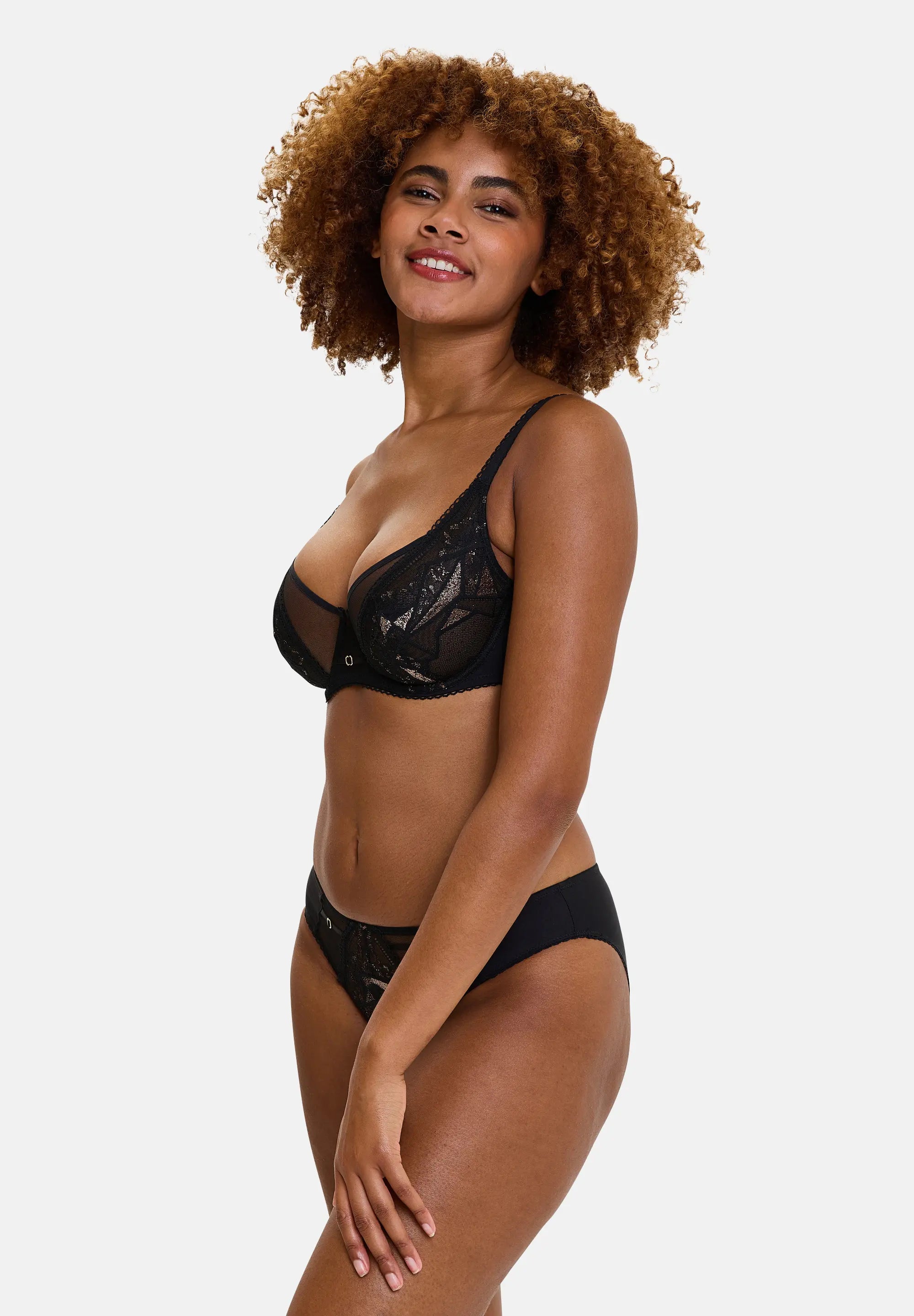 Briefs Désiré Black & Copper Lurex