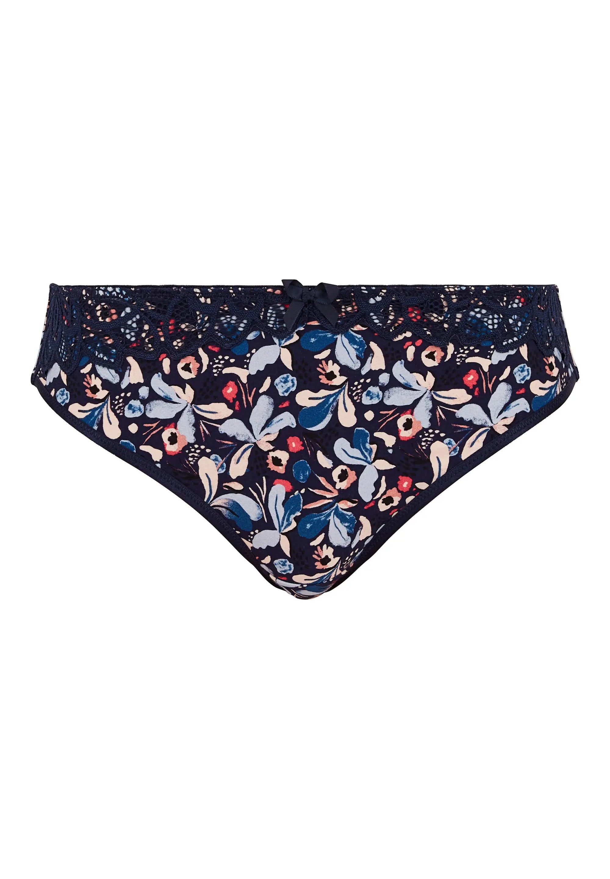 Slip mit Blumenprint in Flora Blau und Hellrosa