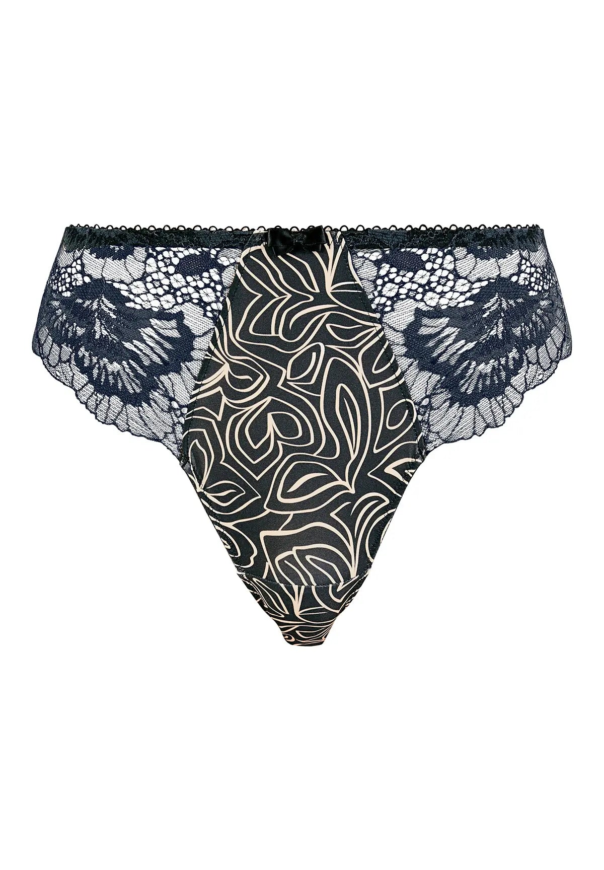 Slip Hélène Grafischer Druck Anthrazit