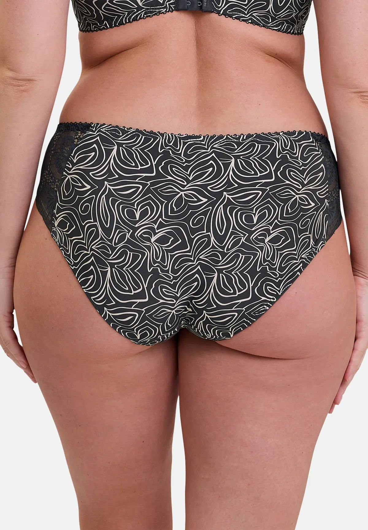 Slip Hélène Grafischer Druck Anthrazit