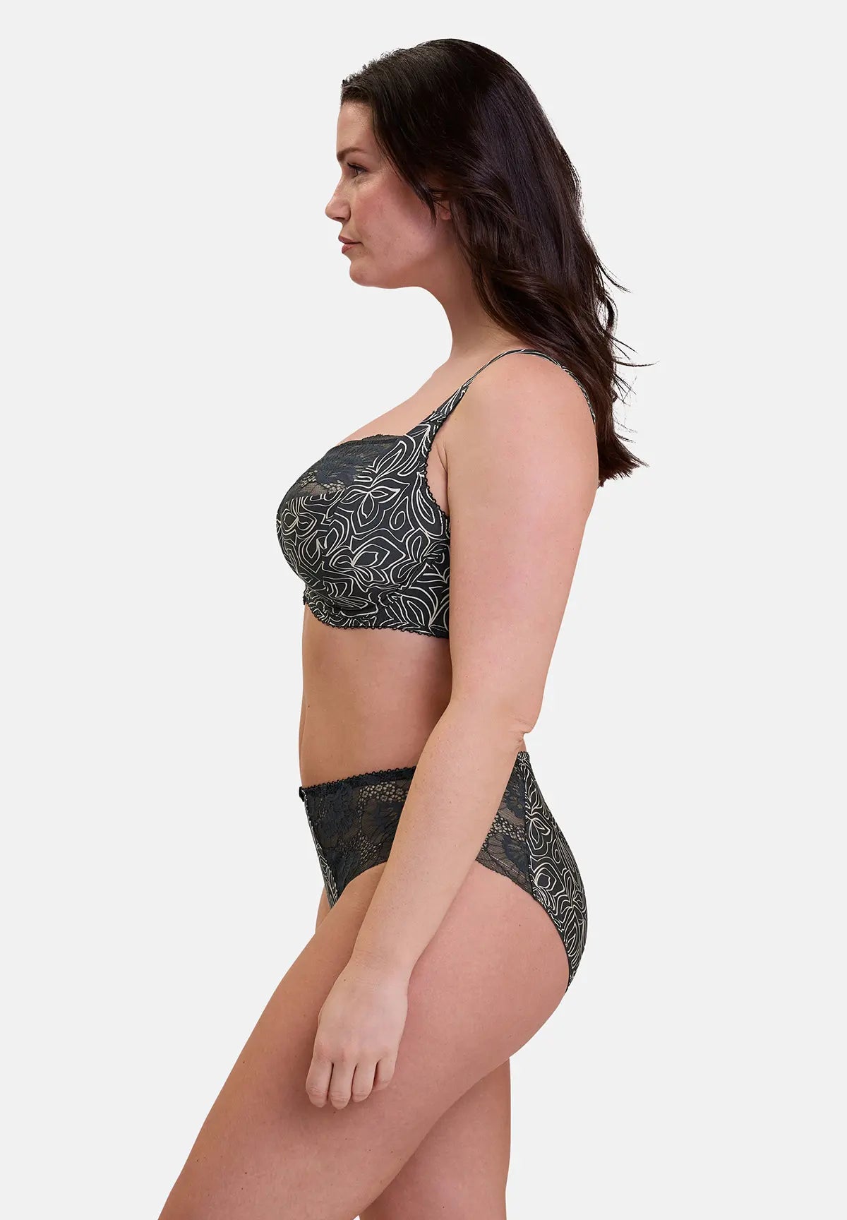 Slip Hélène Grafischer Druck Anthrazit