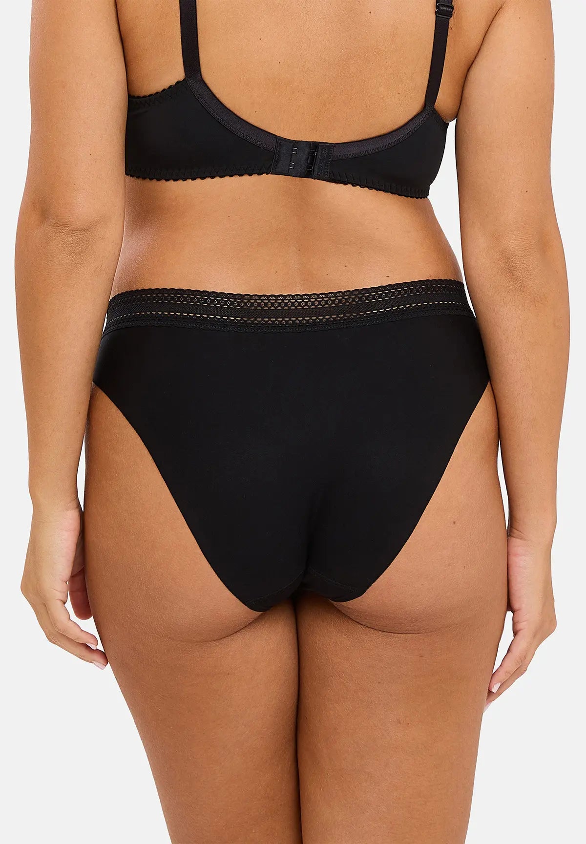 2er - Set Slip Invisible Coton Schwarz