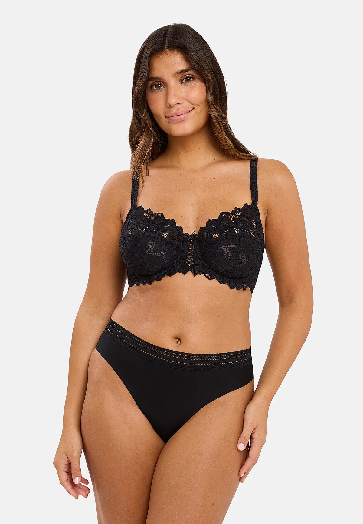 2er - Set Slip Invisible Coton Schwarz