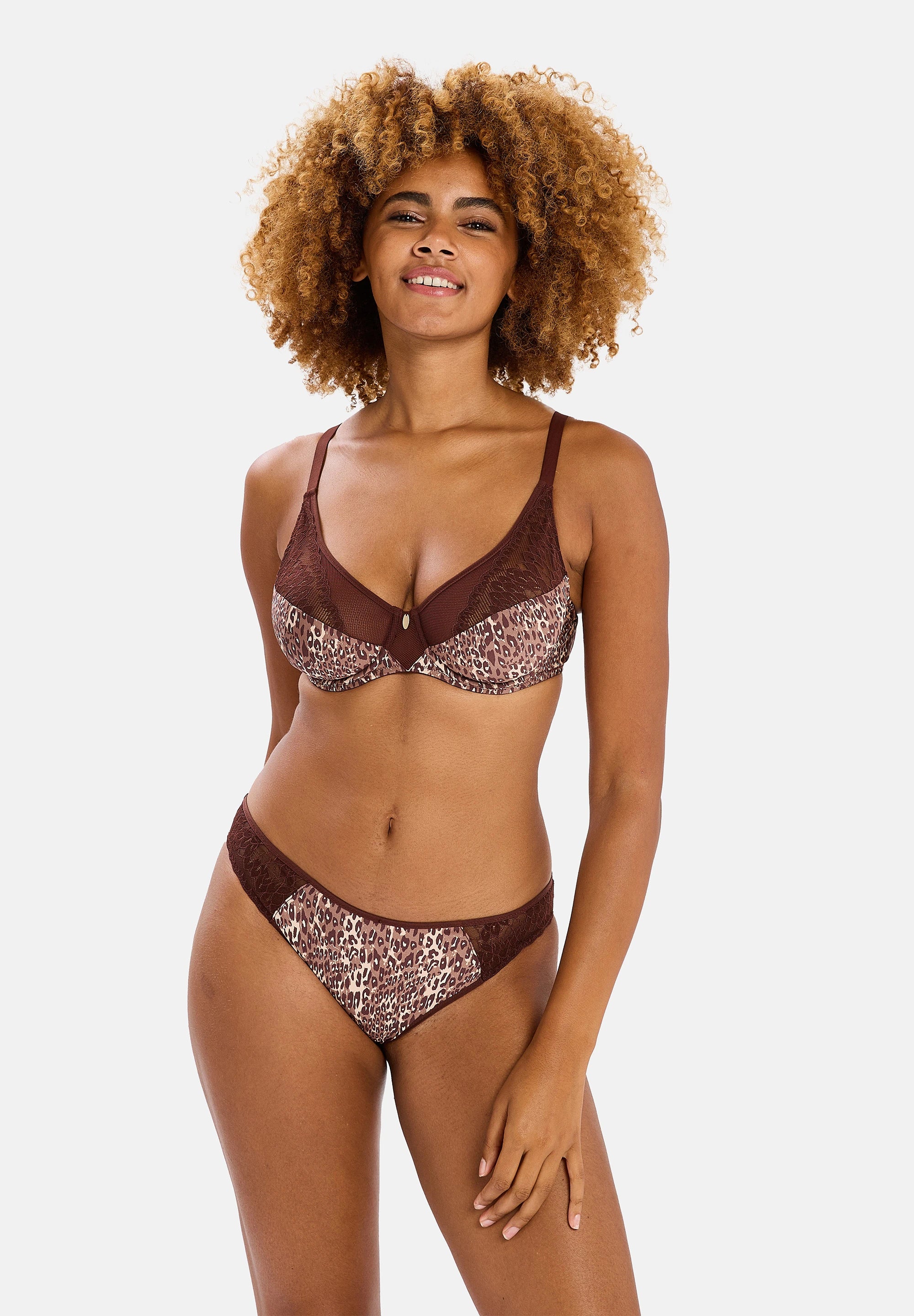 Slip Naia Guépard Chocolat