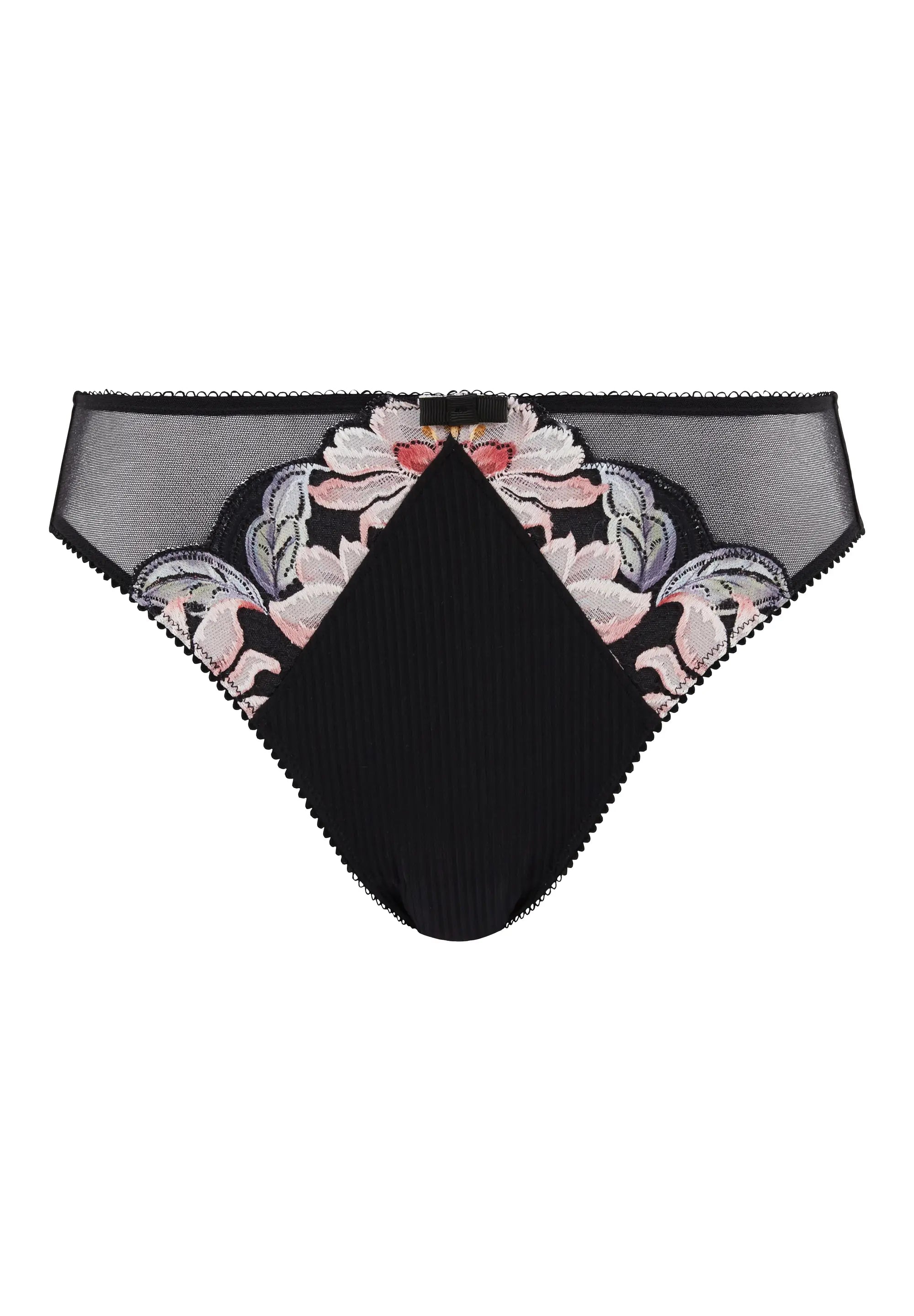 Braguita clásica Rosa Fantasía Acuarela Floral Negro