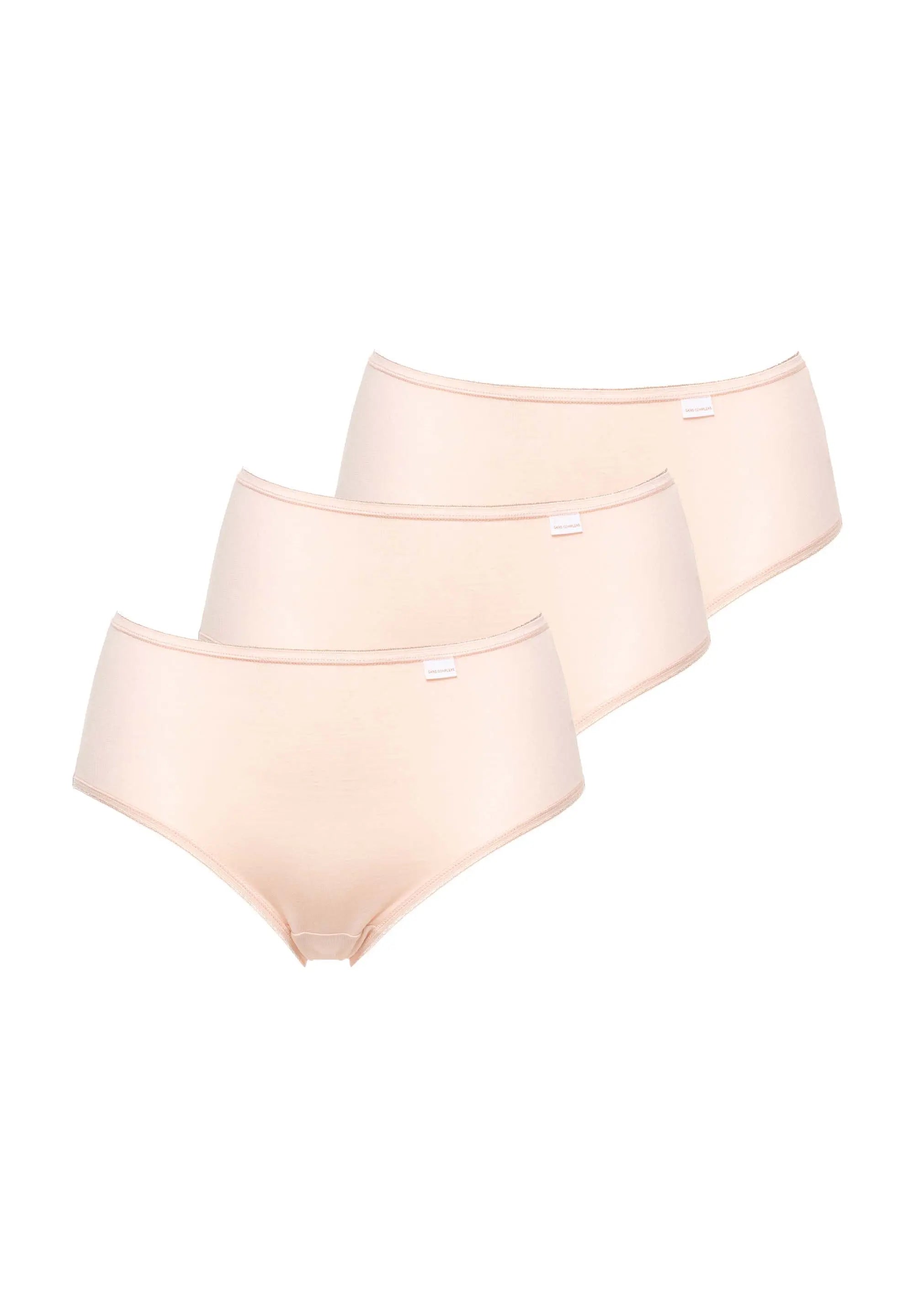 Slip - Set van 3 Simplement Coton Roze Zilveren Pioenroos