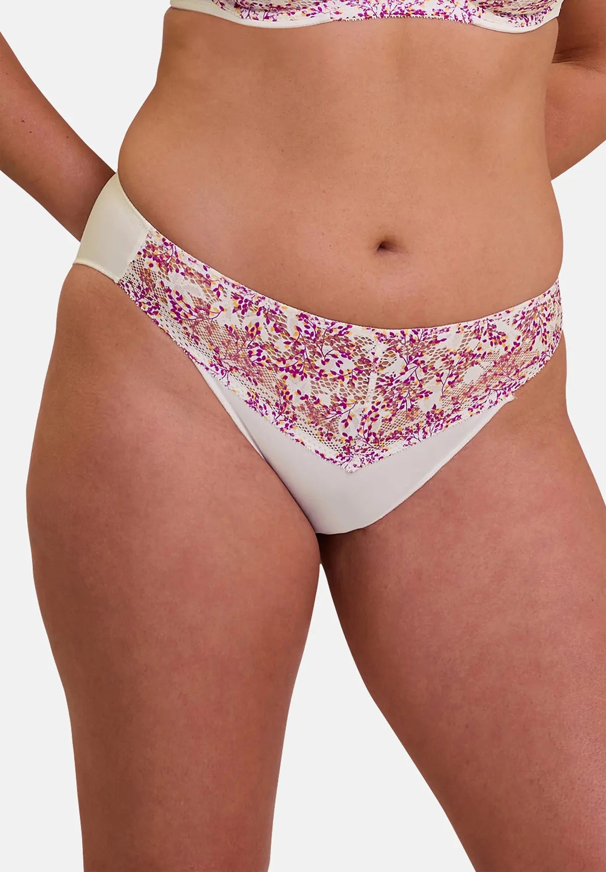 Briefs Suzie Fantaisie Small Flowers Print Pink & Yellow