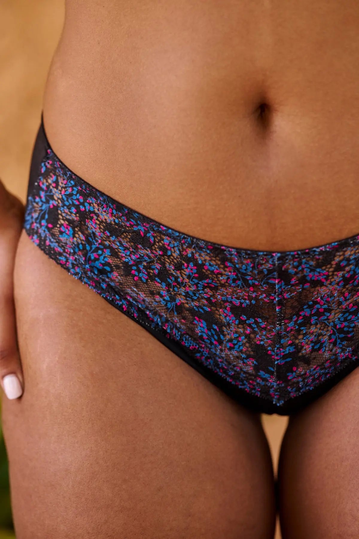 Briefs Suzie Fantaisie Small Flowers Print Pink And Blue