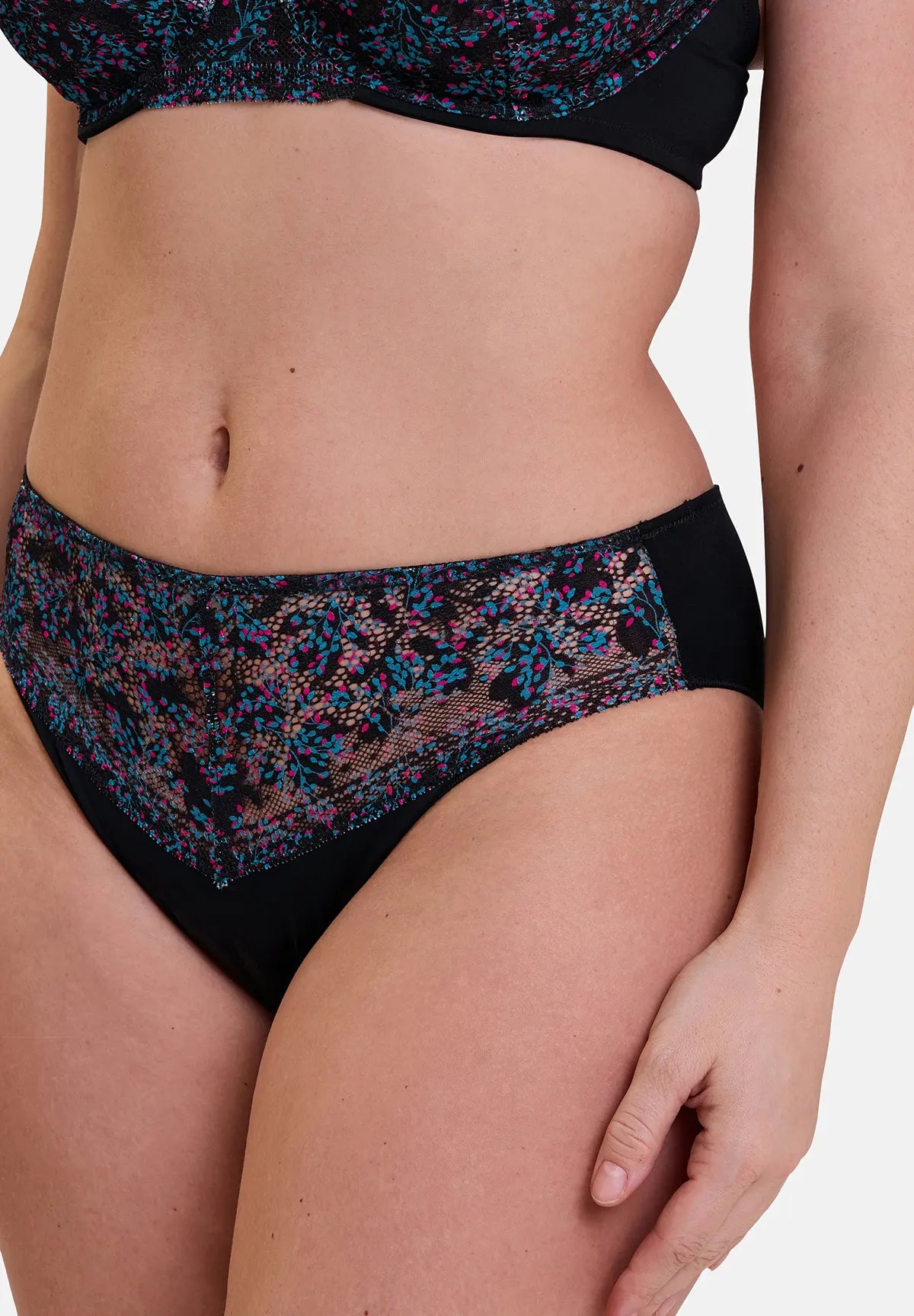 Briefs Suzie Fantaisie Small Flowers Print Pink And Blue