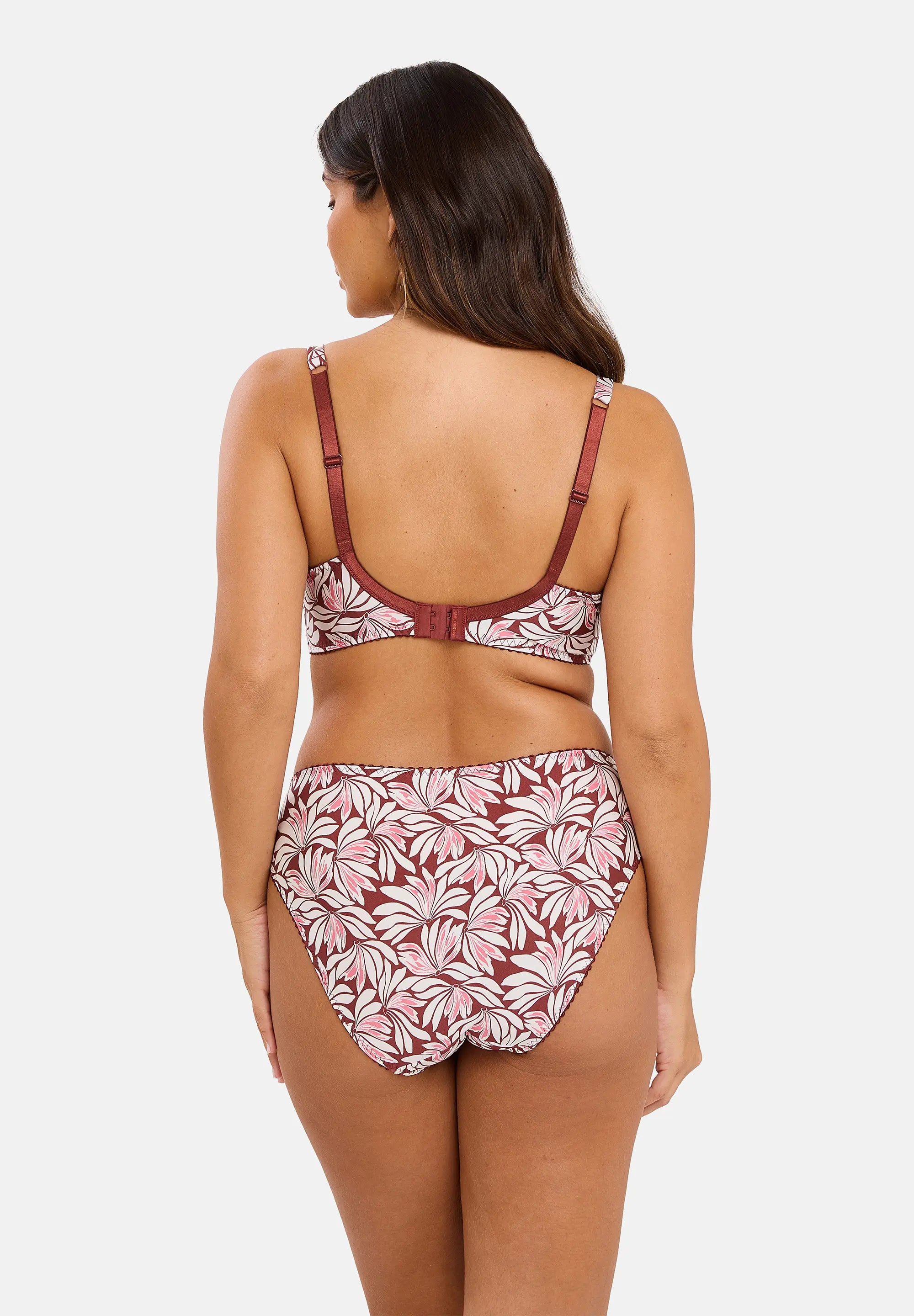 Soutien-gorge emboîtant Amélie Print Imprimé Floral Rouge Cabernet