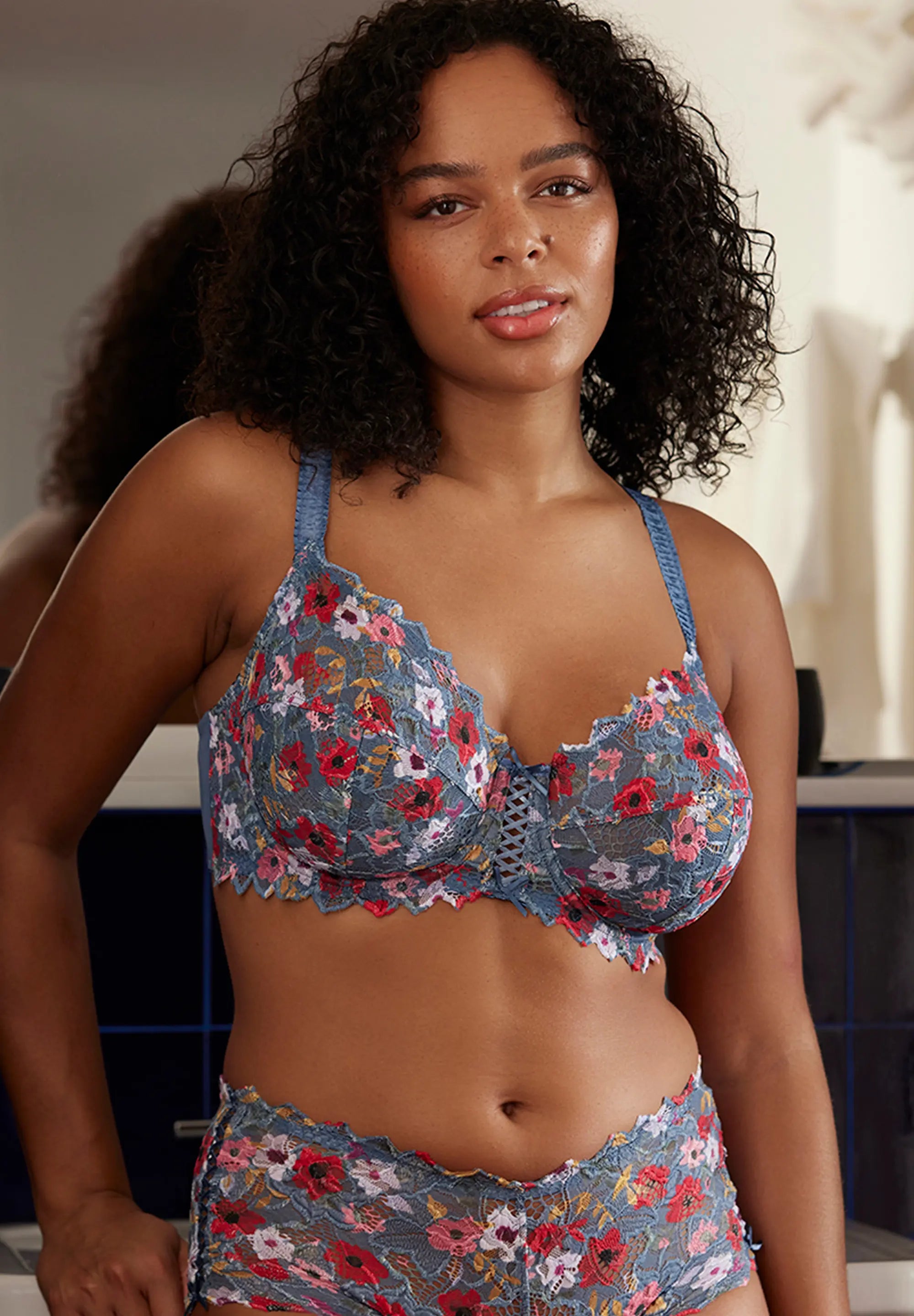 Soutien-gorge emboîtant Arum Mosaïc Imprimé Fleurs Givrées