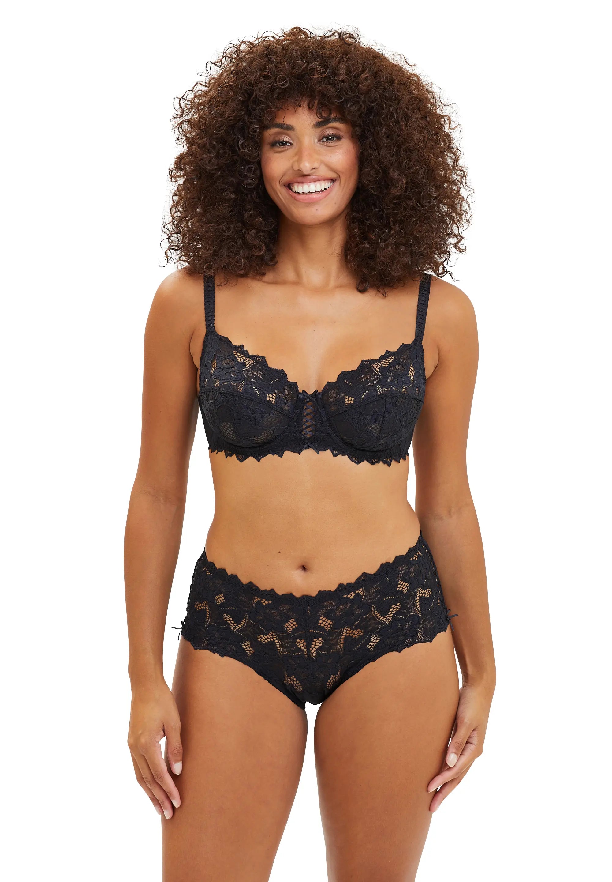Ensemble soutien-gorge avec armatures et culotte Arum noir